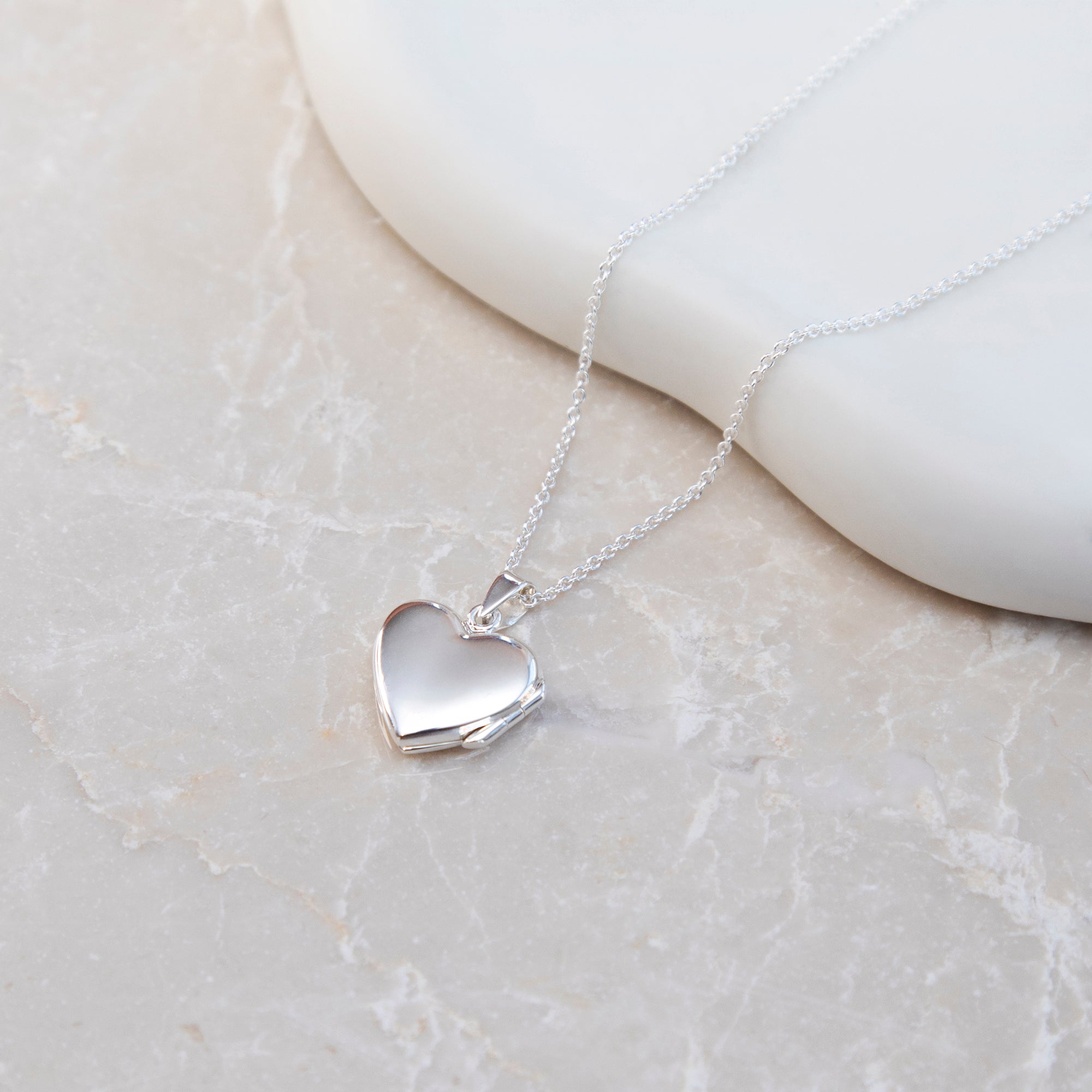 Personalised Sterling Silver Heart Locket Necklace