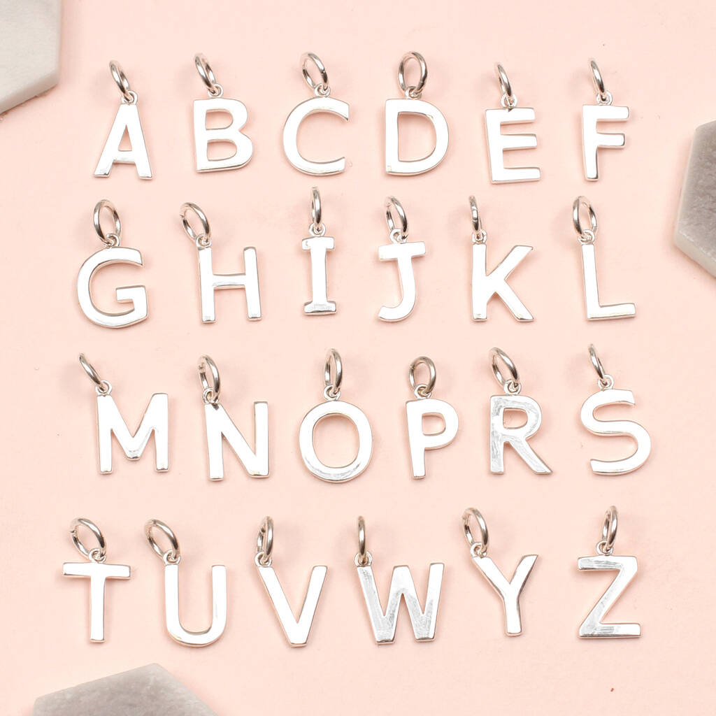 18ct Gold Plated Or Silver And Pearl Initial Bracelet