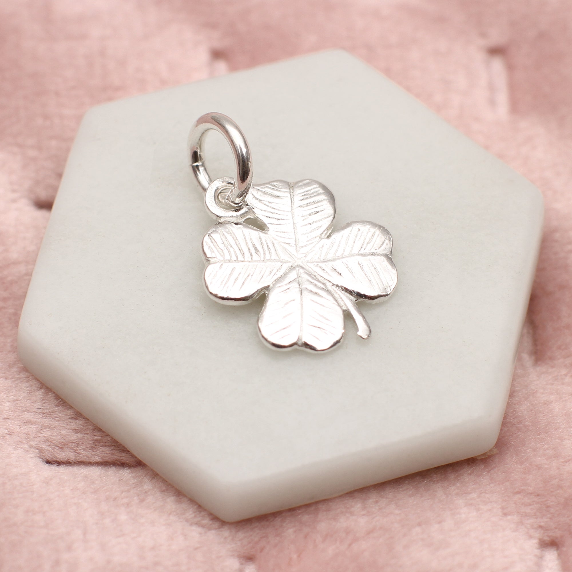 Sterling Silver Lucky Four Leaf Clover Charm