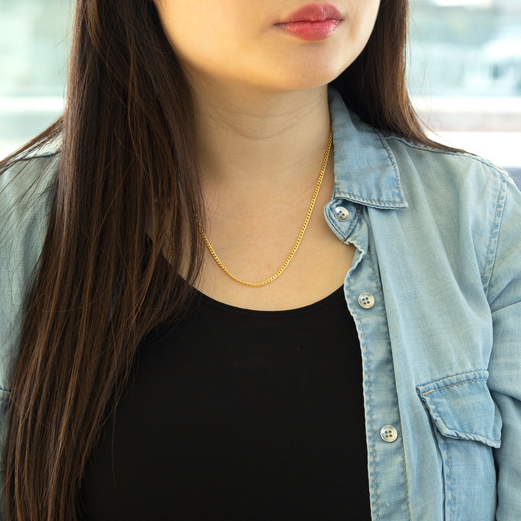 9ct Yellow Gold 2.2mm Curb Chain