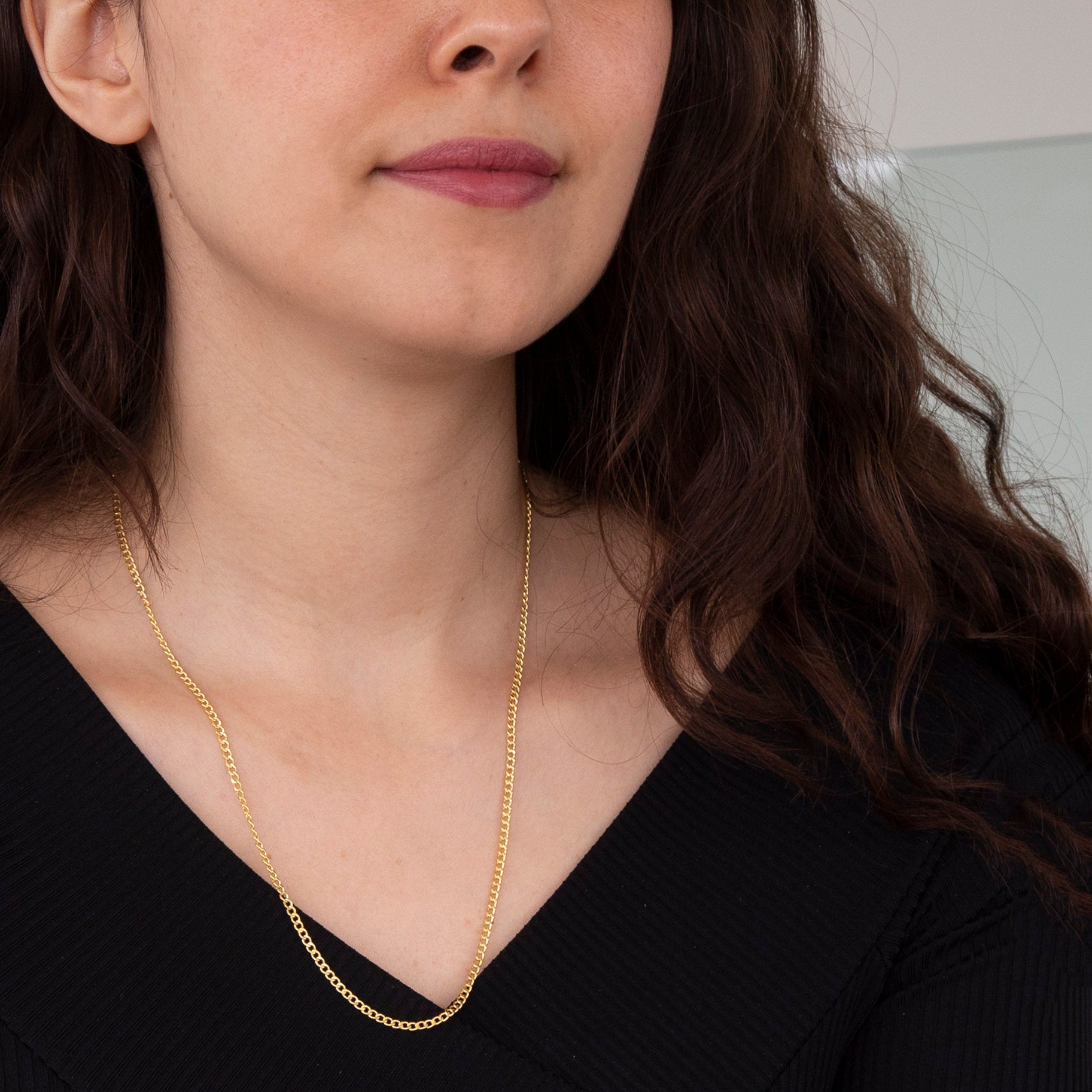 9ct Yellow Gold 2.2mm Curb Chain