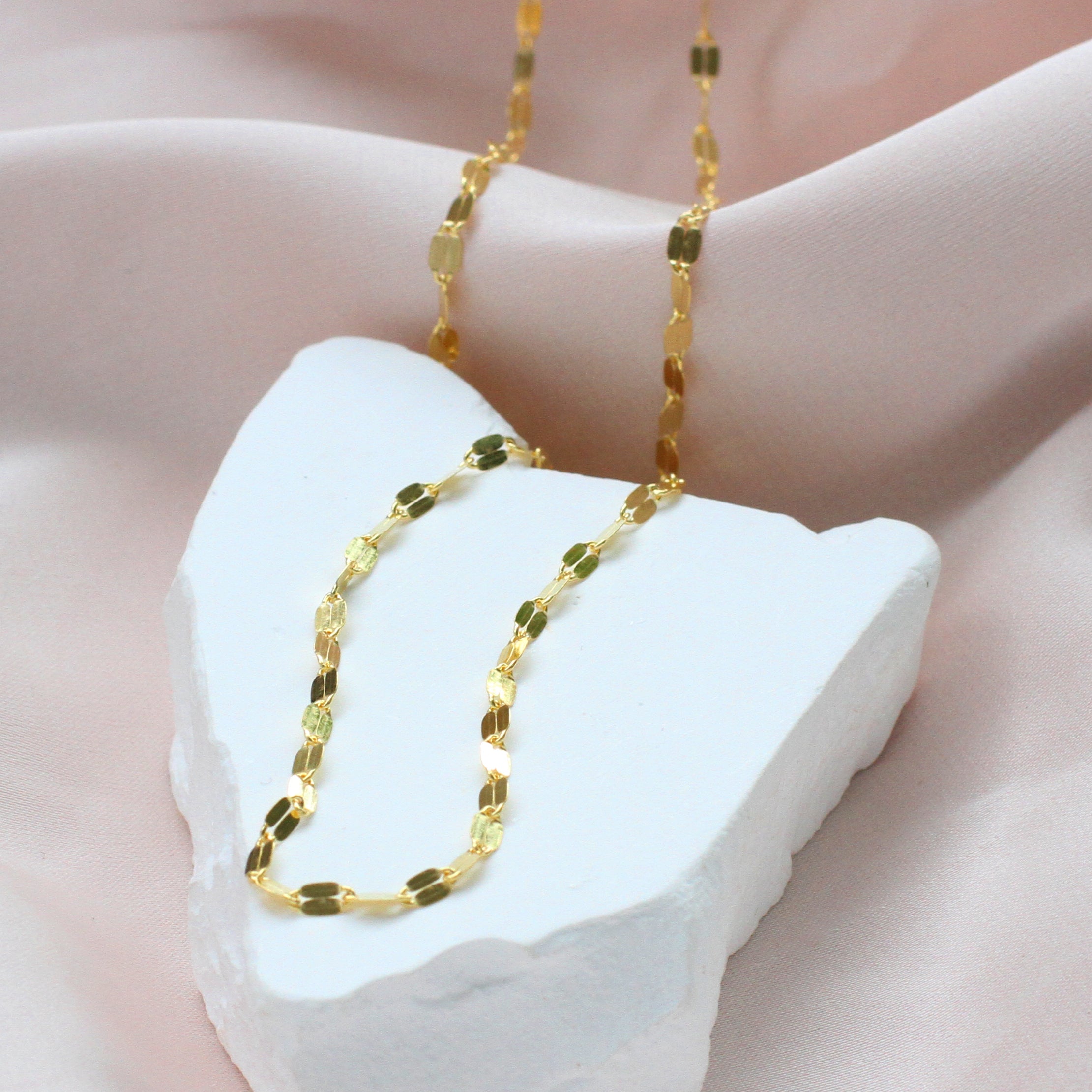 thumbnail image 2 of 9ct Gold Starburst Diamond Cut Forzatina Chain Bracelet - 7.25 Inch Yellow Gold 2 of 2