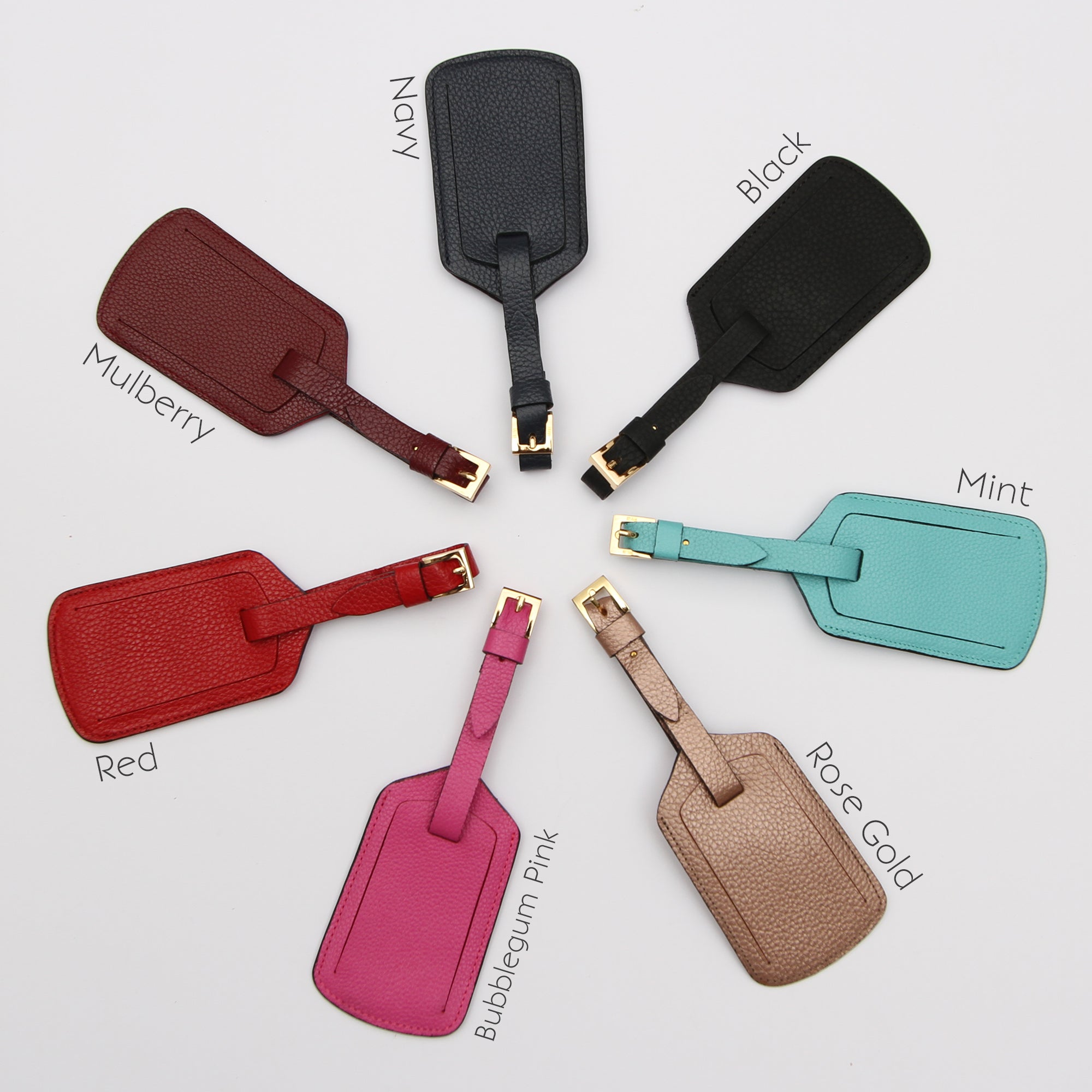 Luxury Leather Matching Couples Luggage Tags