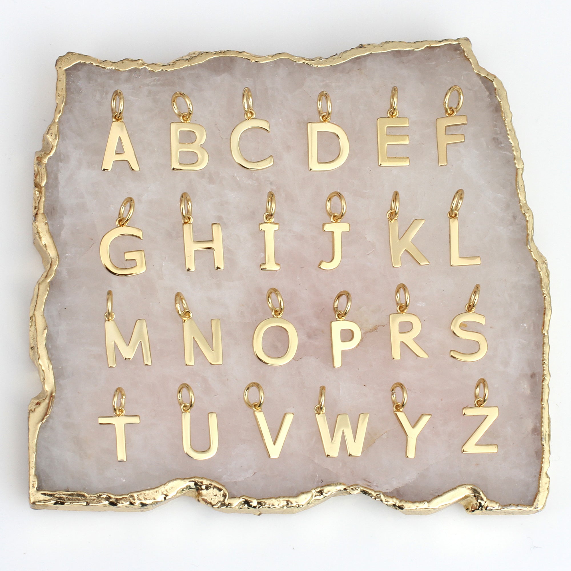 18ct Yellow Gold Plated Initial Charms