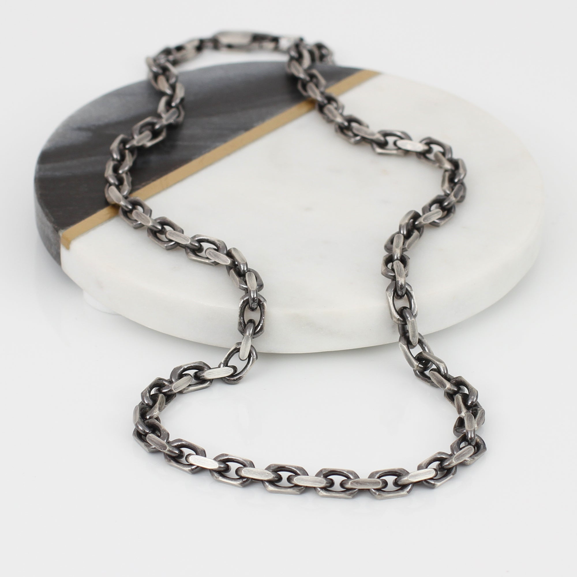 Men's Sterling Silver Anchor Chain Necklace – Hurley Burley