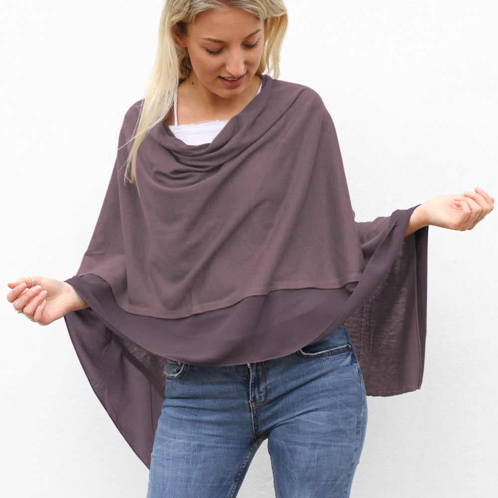 Personalised Lightweight Wool Mix Poncho