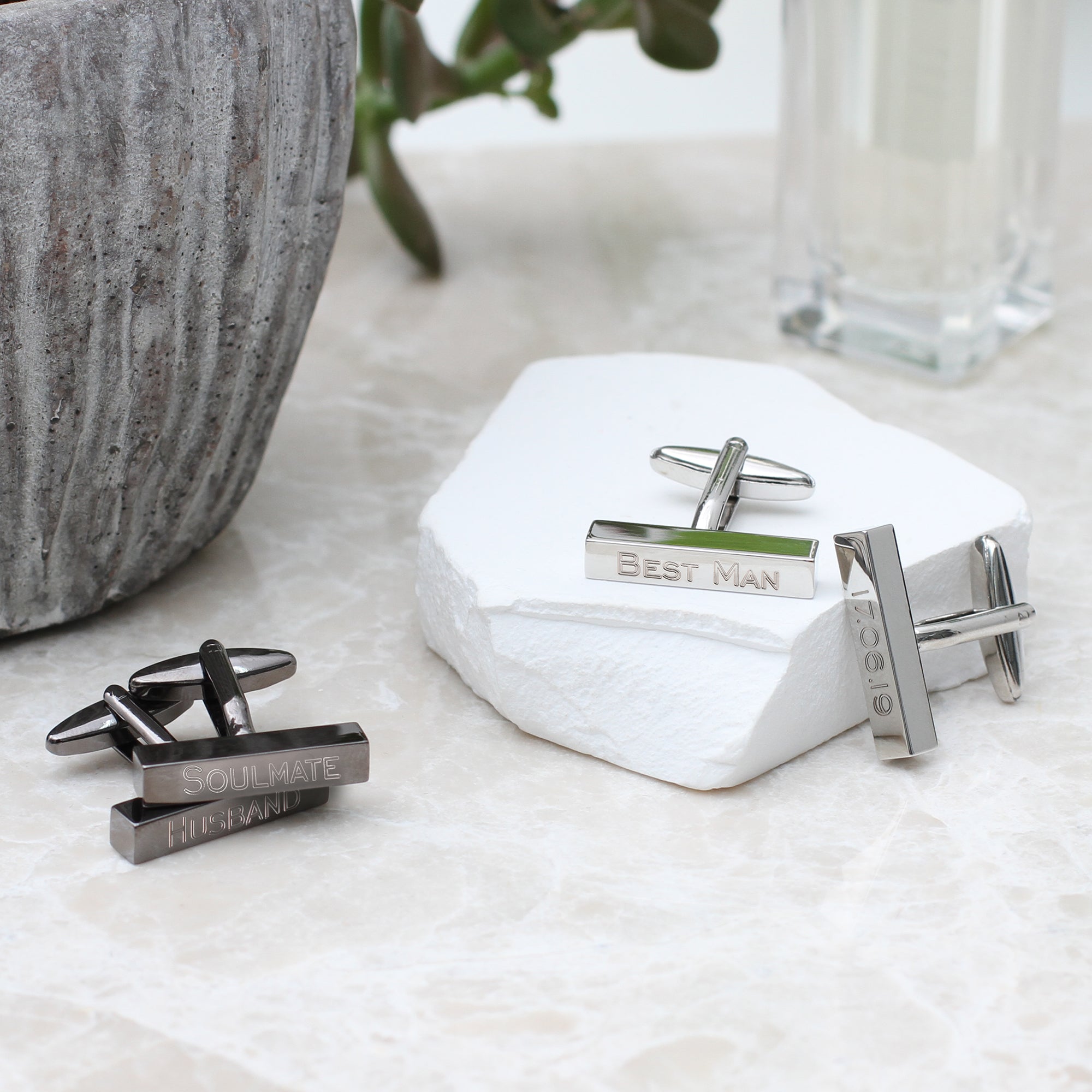 Personalised Square Bar Cufflinks