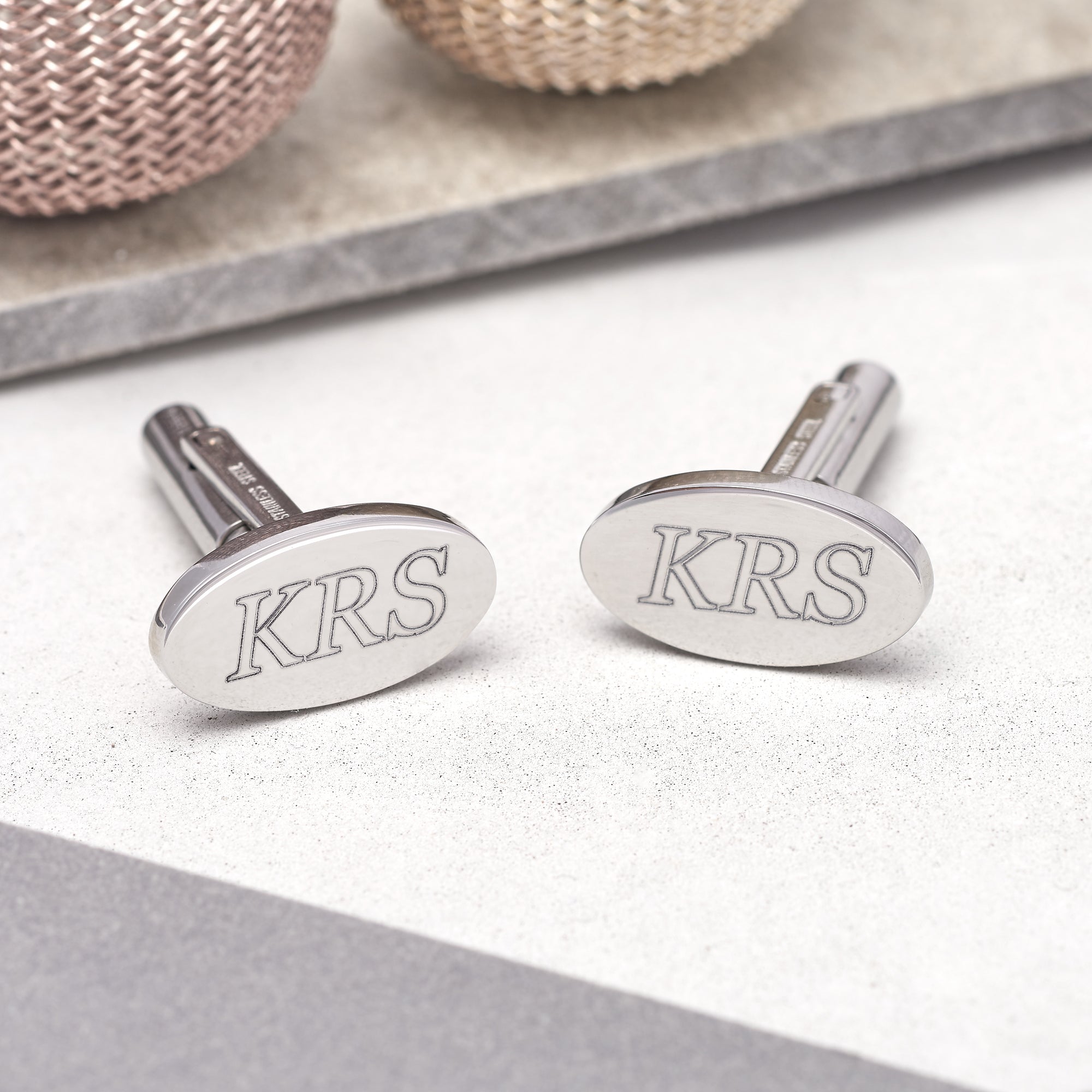 Personalised Oval Cufflinks