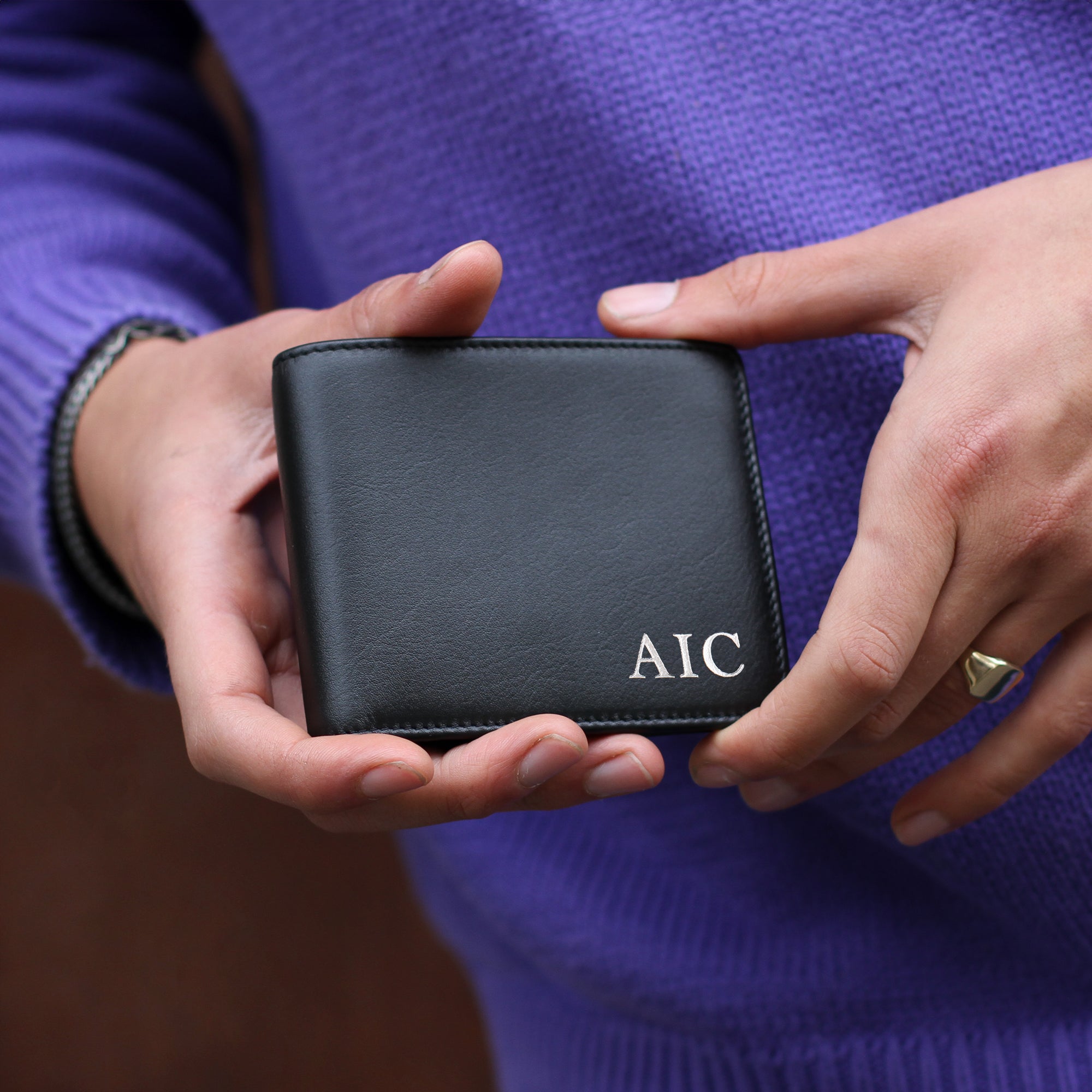 Luxury Italian Leather Personalised Billfold Wallet