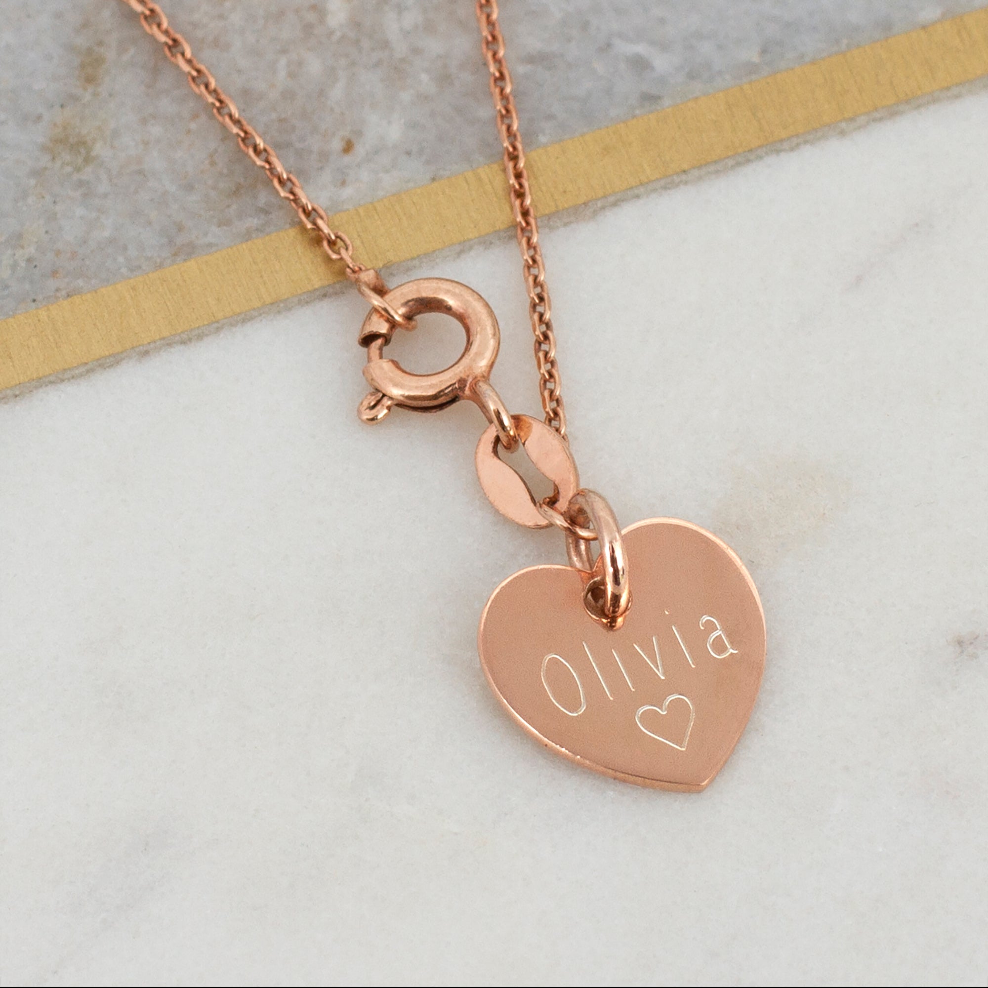 18ct Rose Gold Personalised Genuine Diamond Lucky Number Necklace