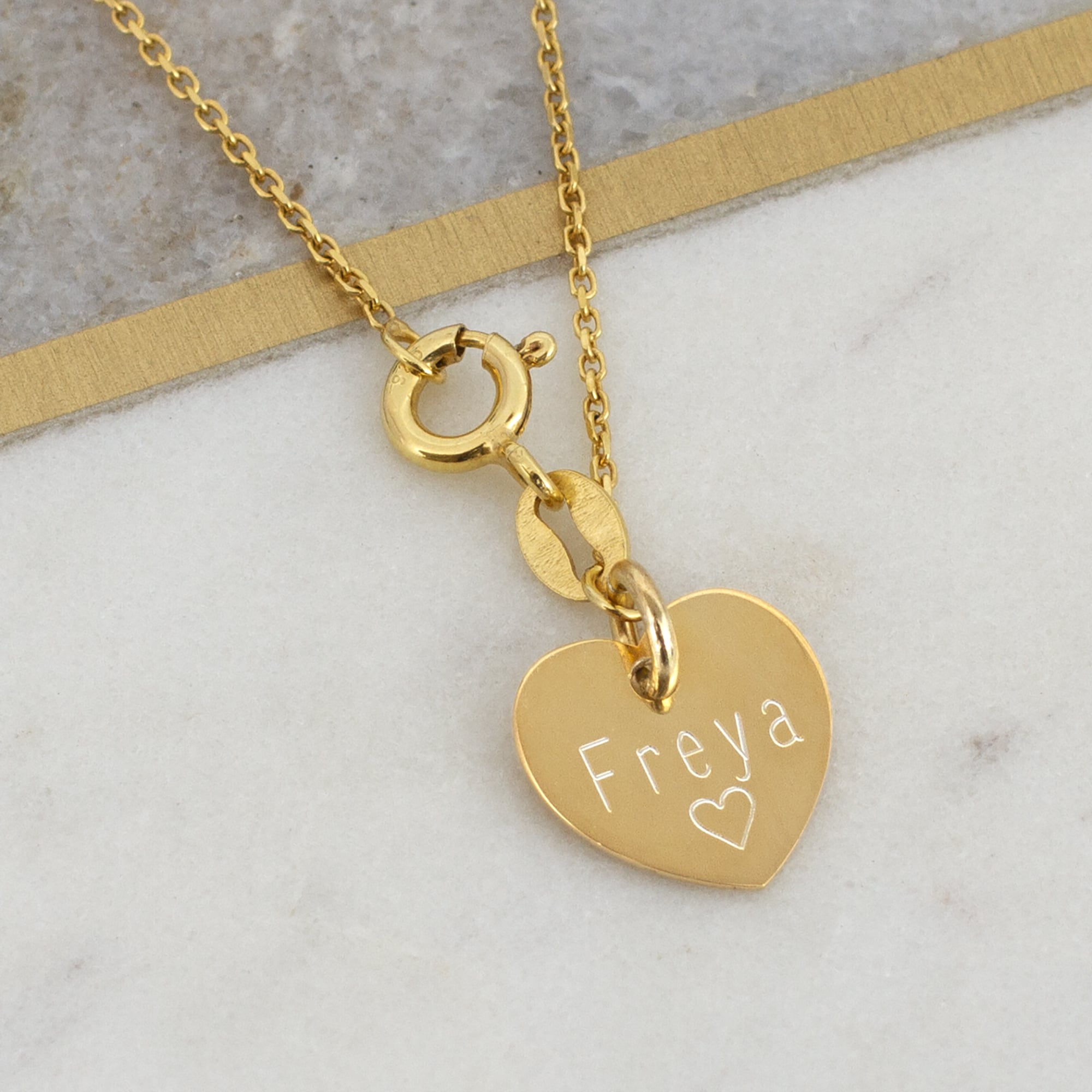 Personalised 18ct Gold Plated Mini Lightning Bolt Necklace