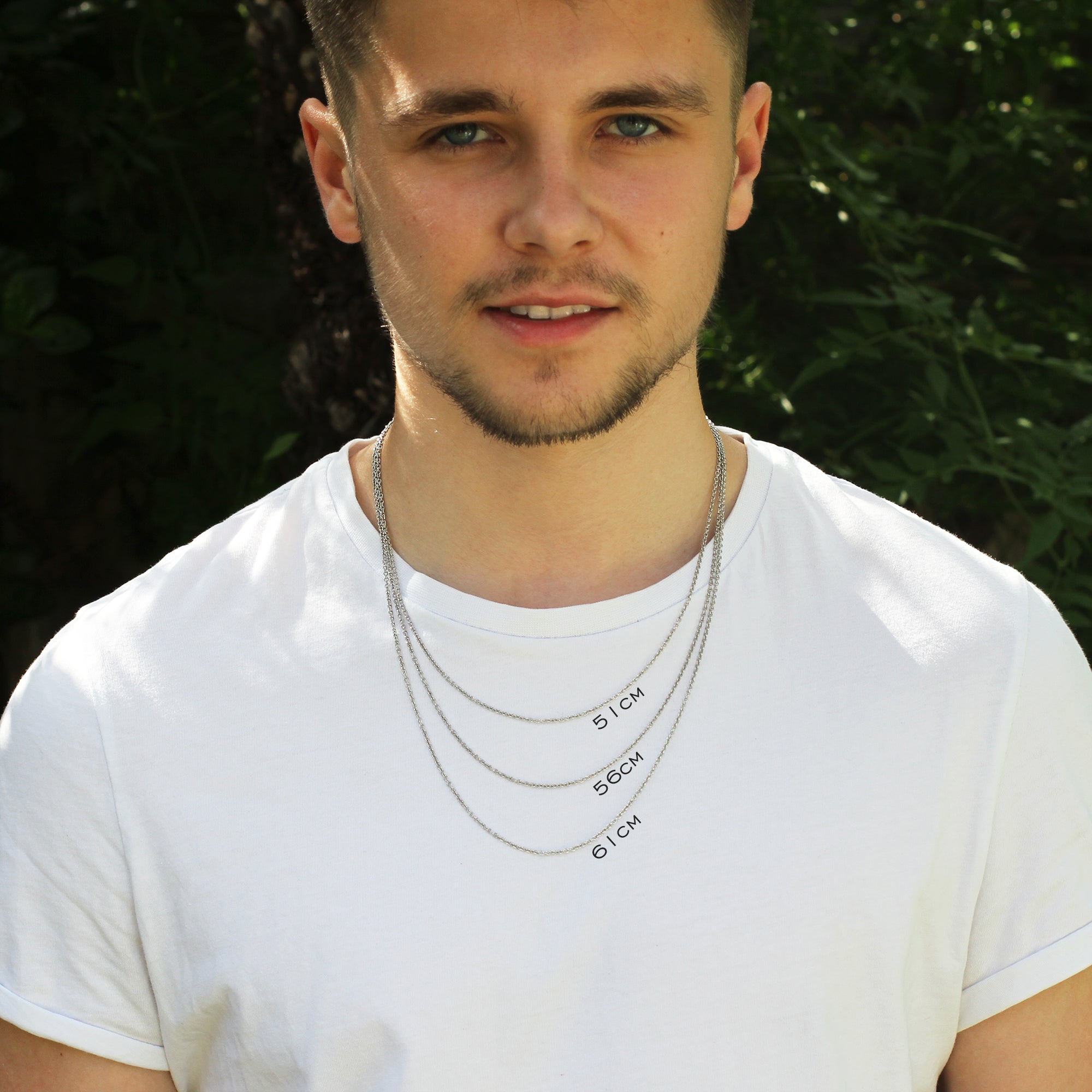 Sterling Silver Men's Curb Chain Necklace