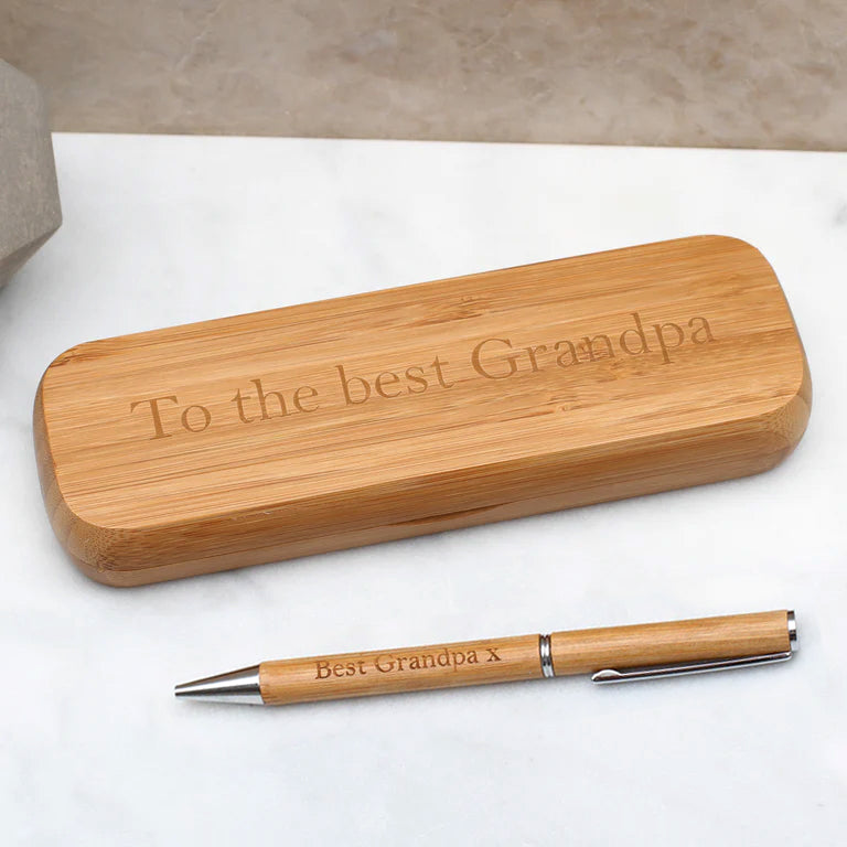 Personalised Bamboo Pen & GiftBox