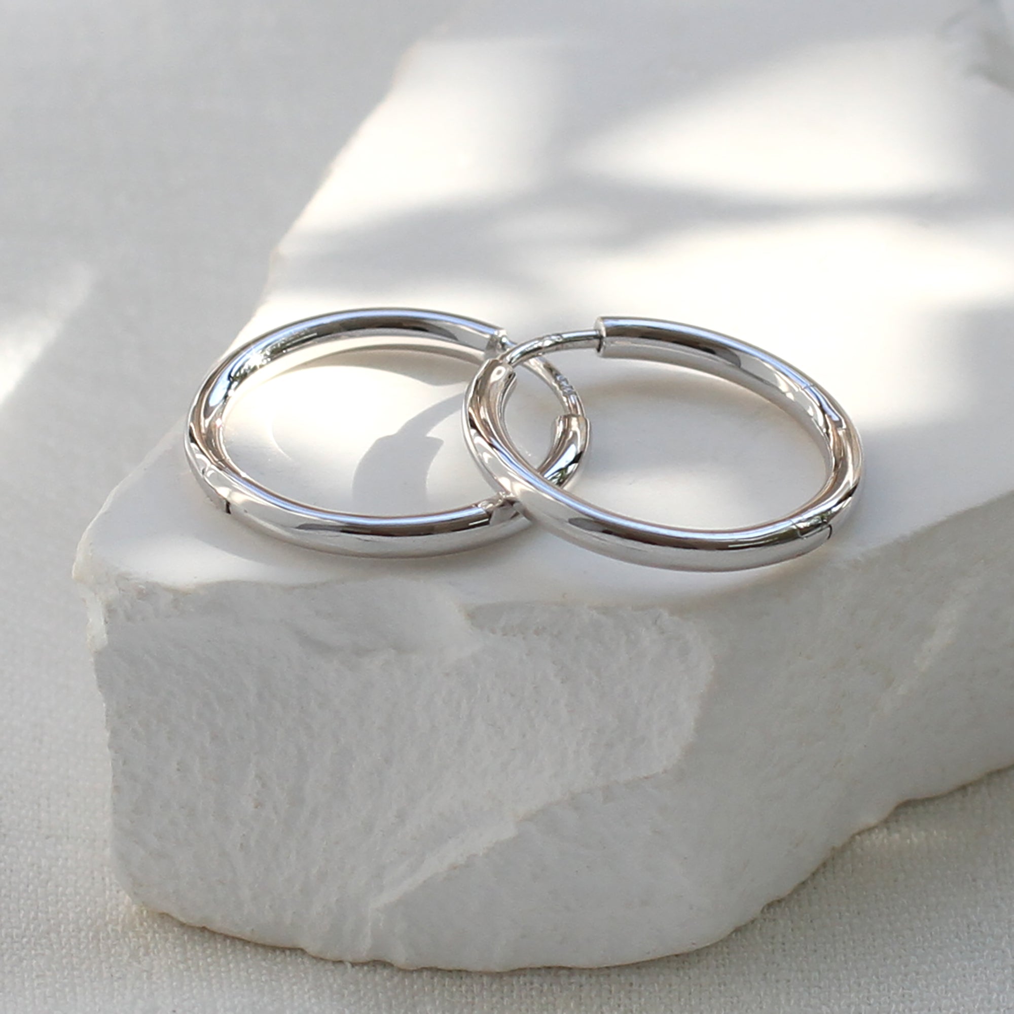 Sterling Silver Hinged Sleeper Earrings