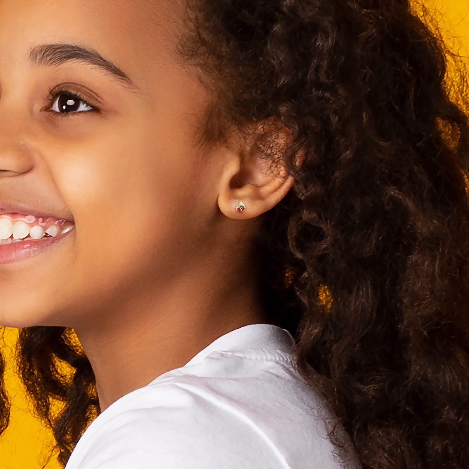 9ct Yellow Gold Ladybird Stud Earrings