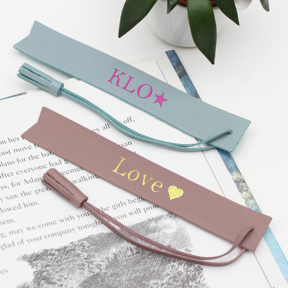Personalised Leather Embossed Bookmark
