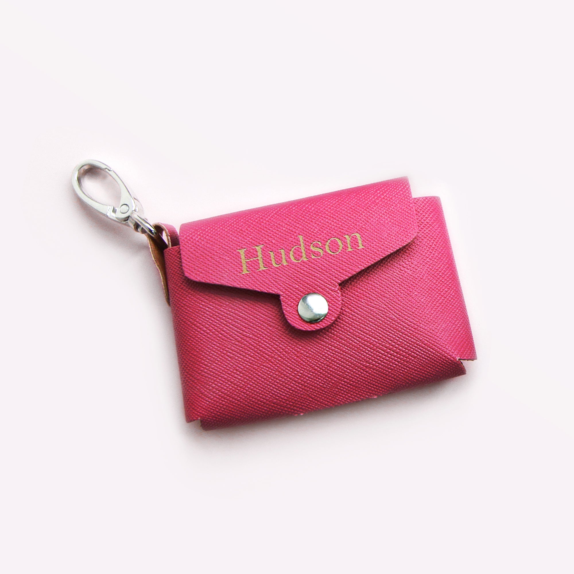 Personalised Vegan Leather Dog Poop Bag Holder