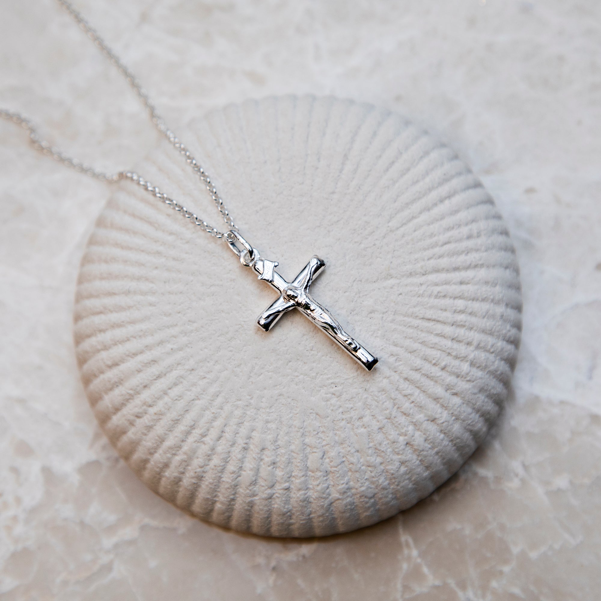 Personalised Sterling Silver Crucifix Pendant