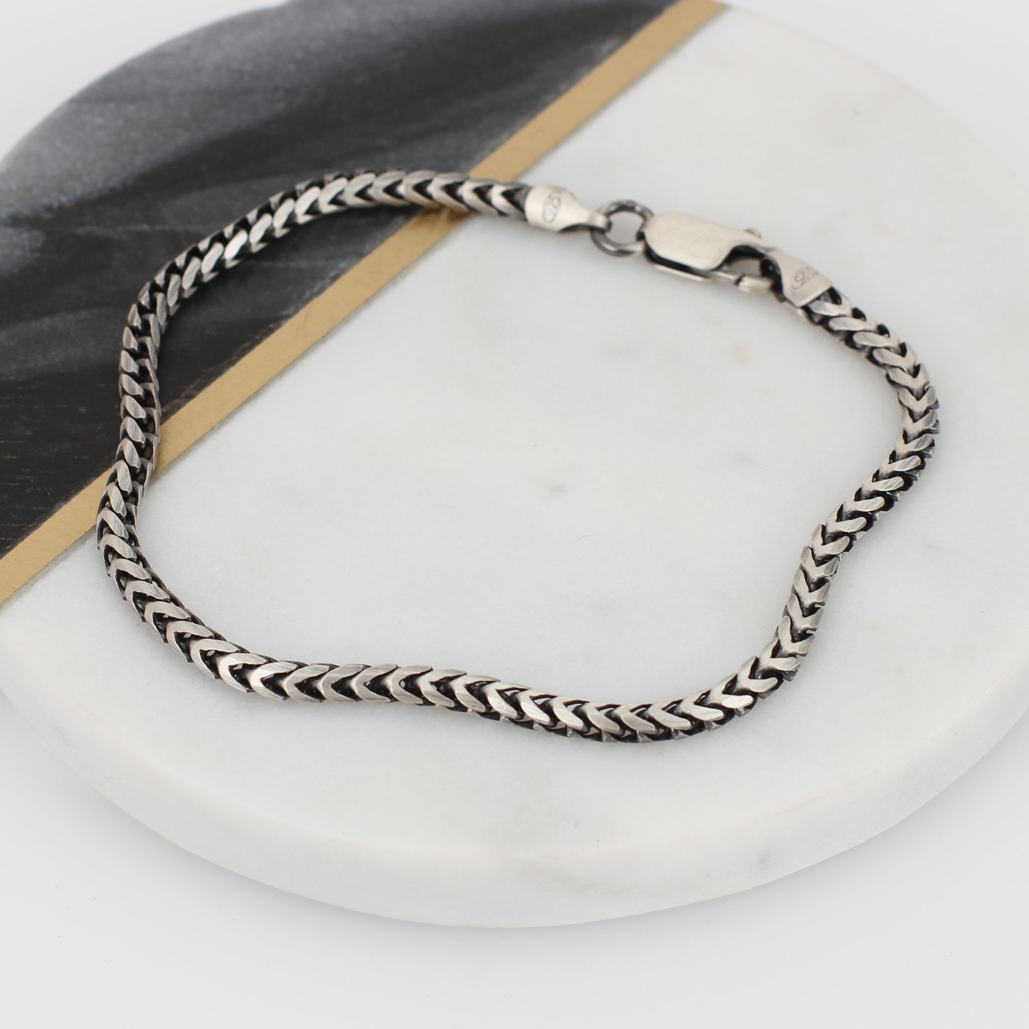 Sterling Silver Men's Snake Chain Bracelet