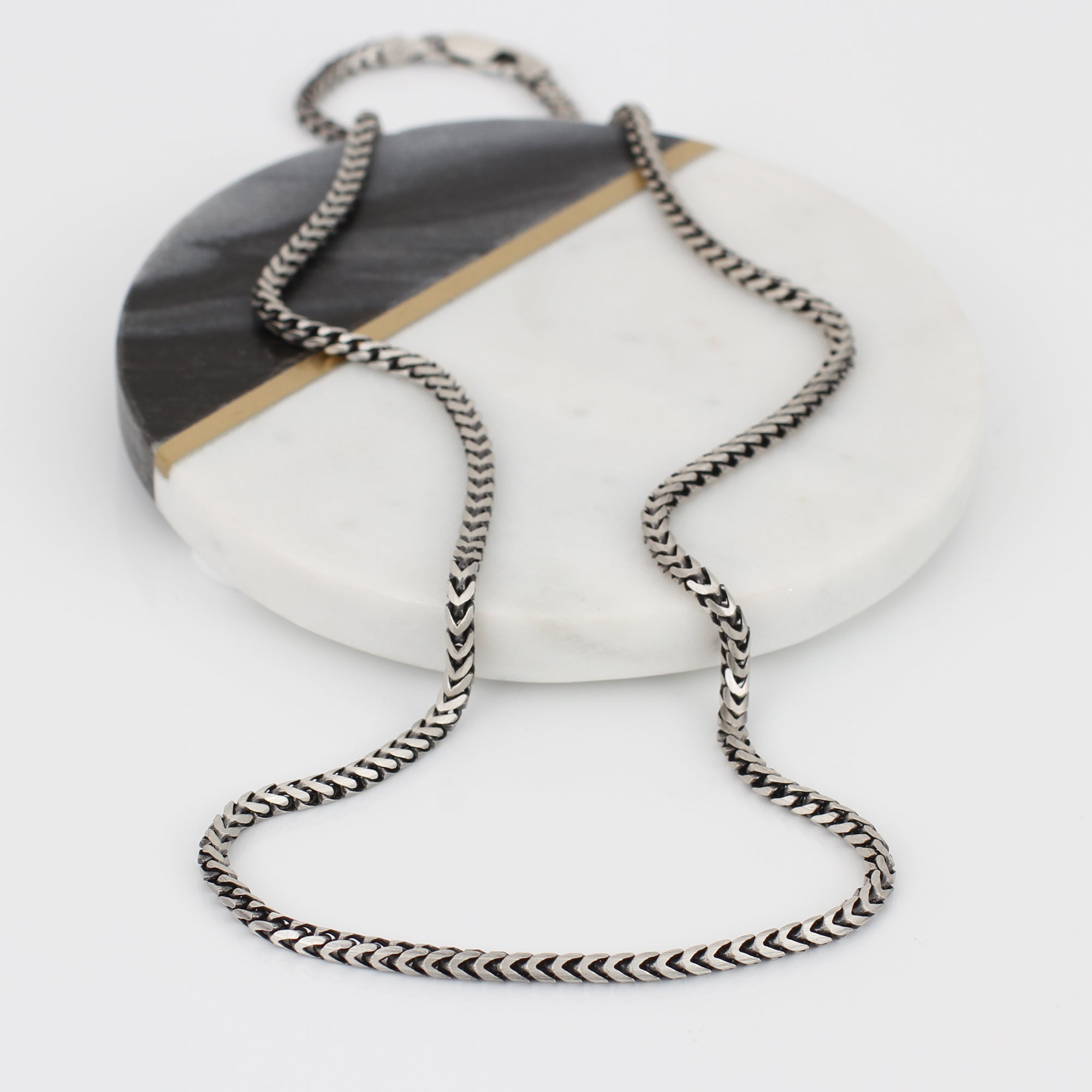 Sterling Silver Men's Snake Chain Necklace