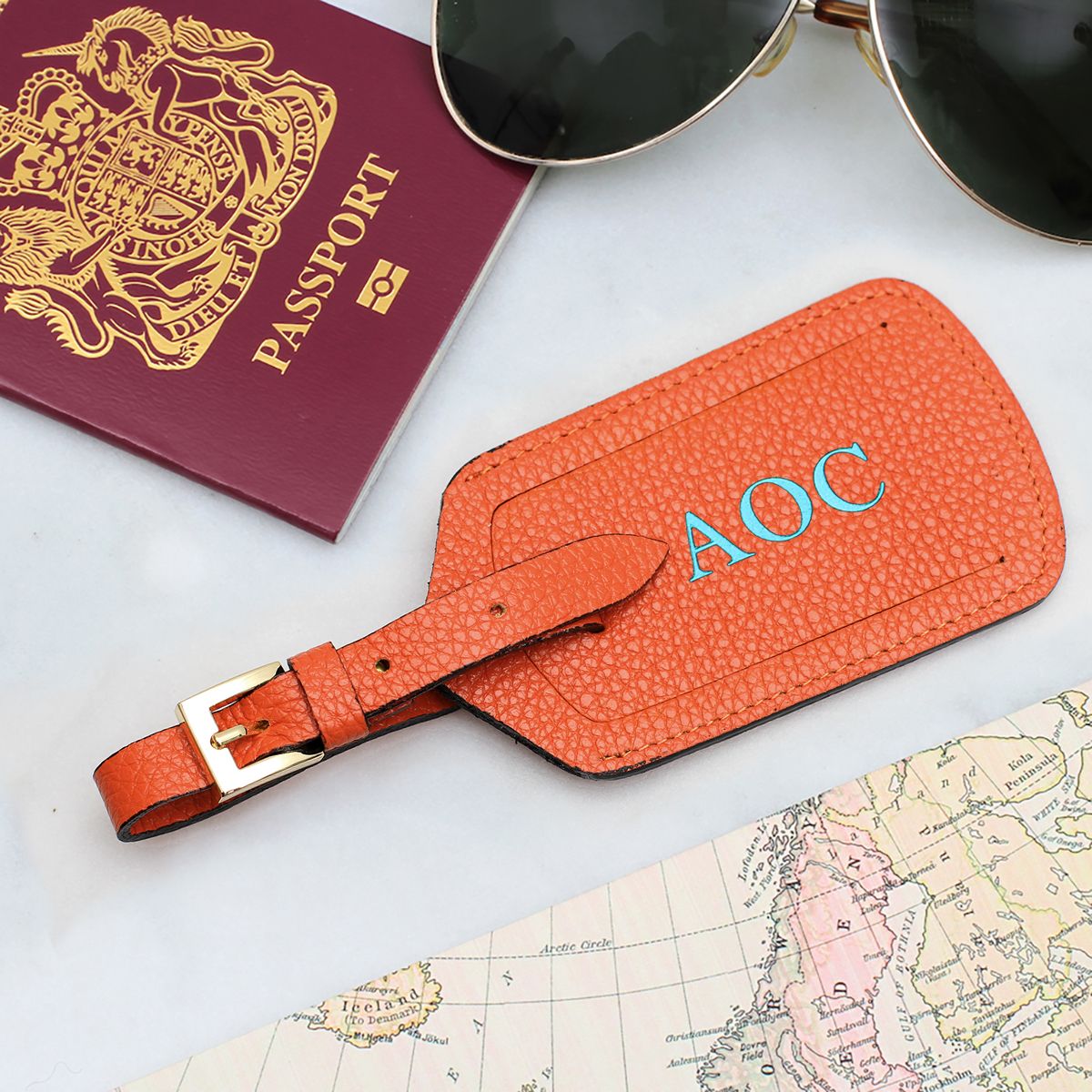Personalised Luxury Leather Luggage Tag