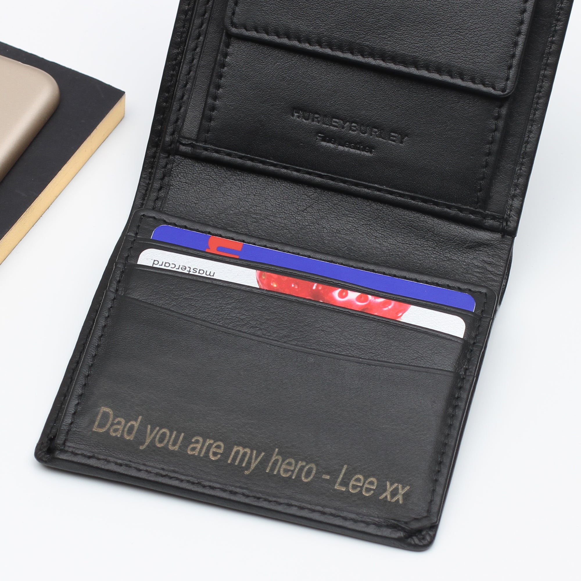 Luxury Leather Personalised Triple Billfold Wallet