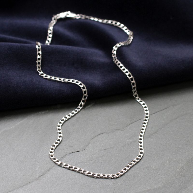 Men's Sterling Silver Curb Chain Necklace