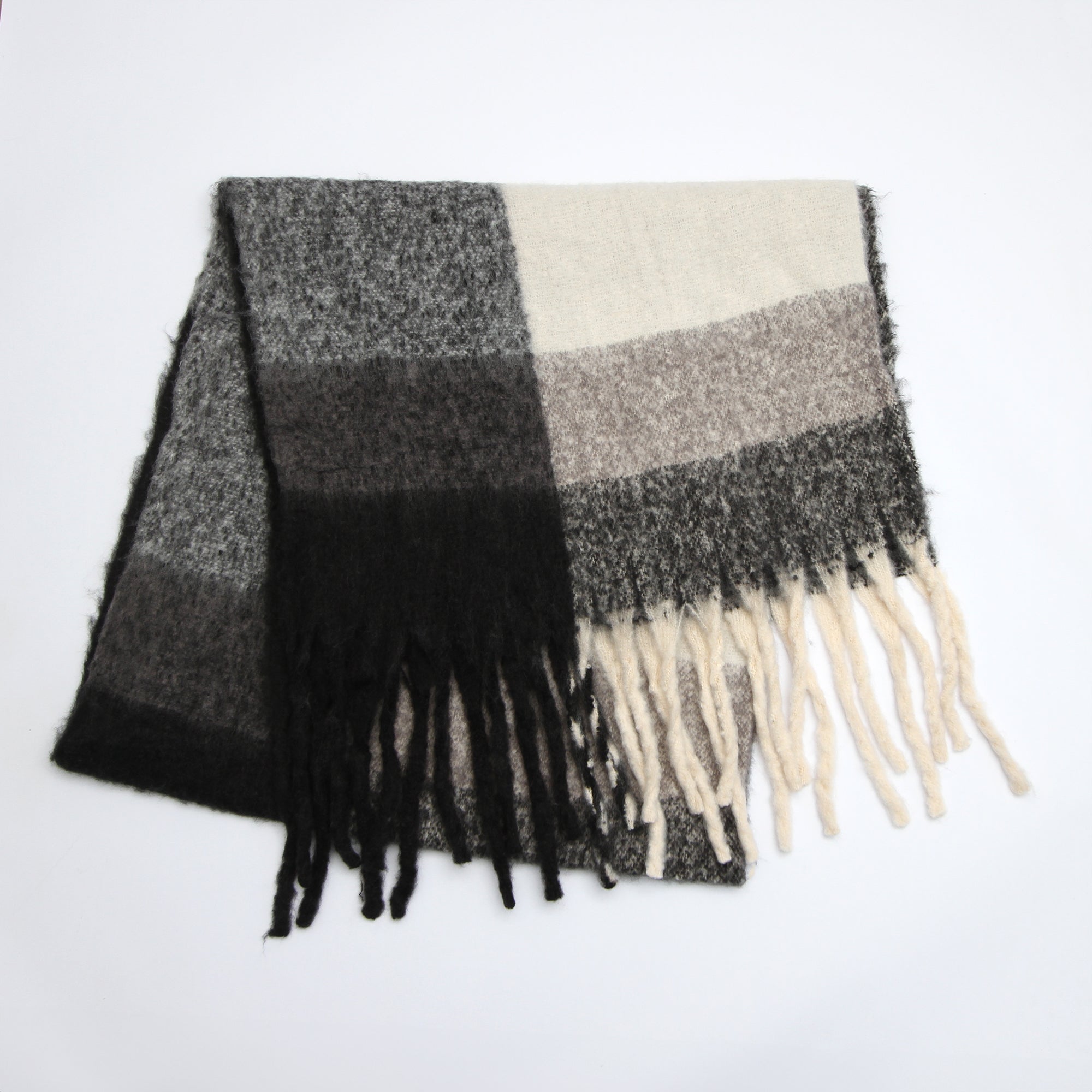 Monochrome Block Heavyweight Scarf