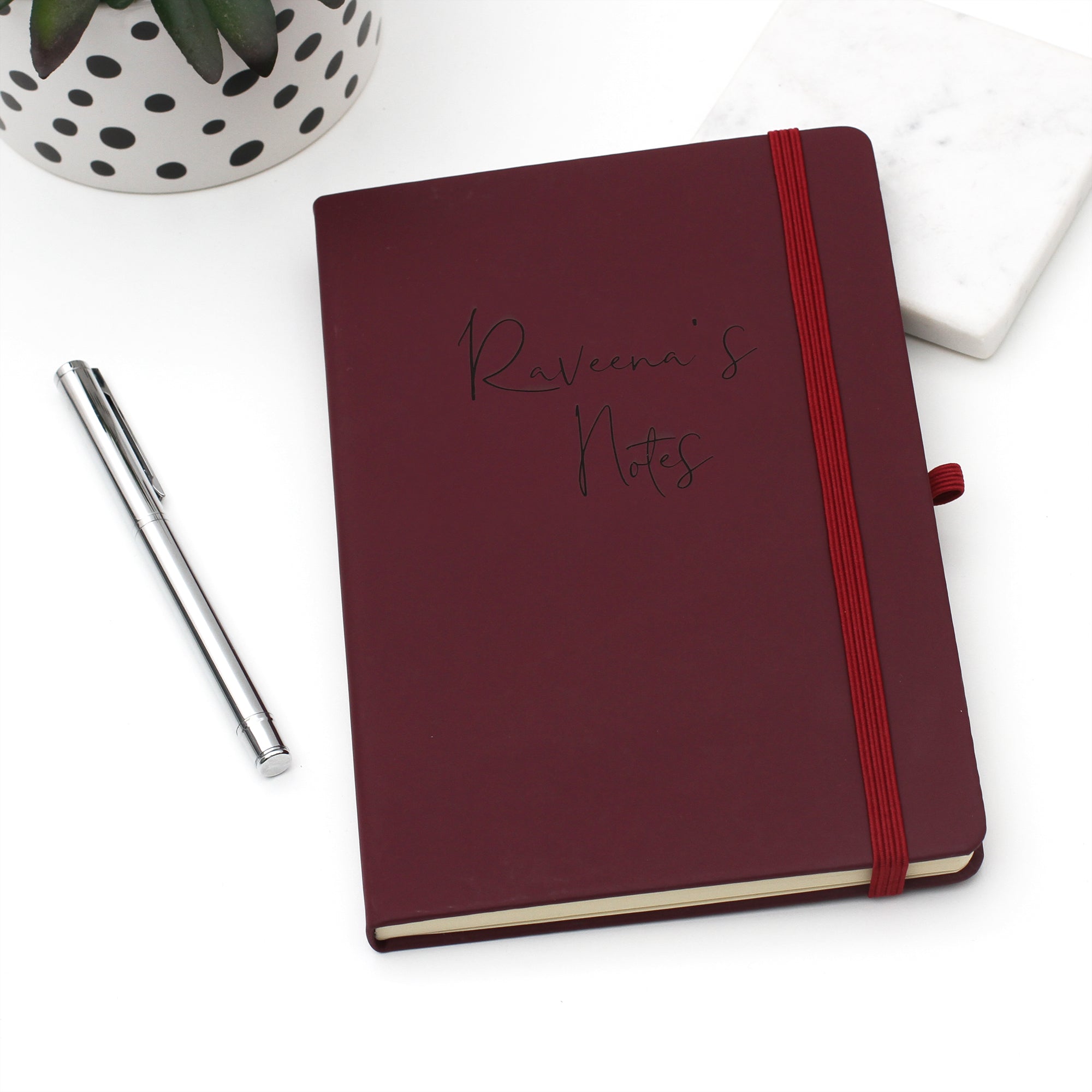 Personalised Vegan Leather Notebook