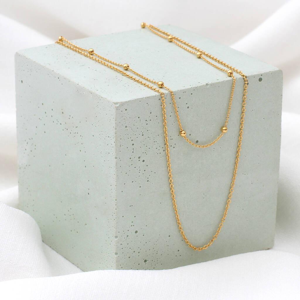 Sterling Silver or 18ct Gold Plated Layer Necklace