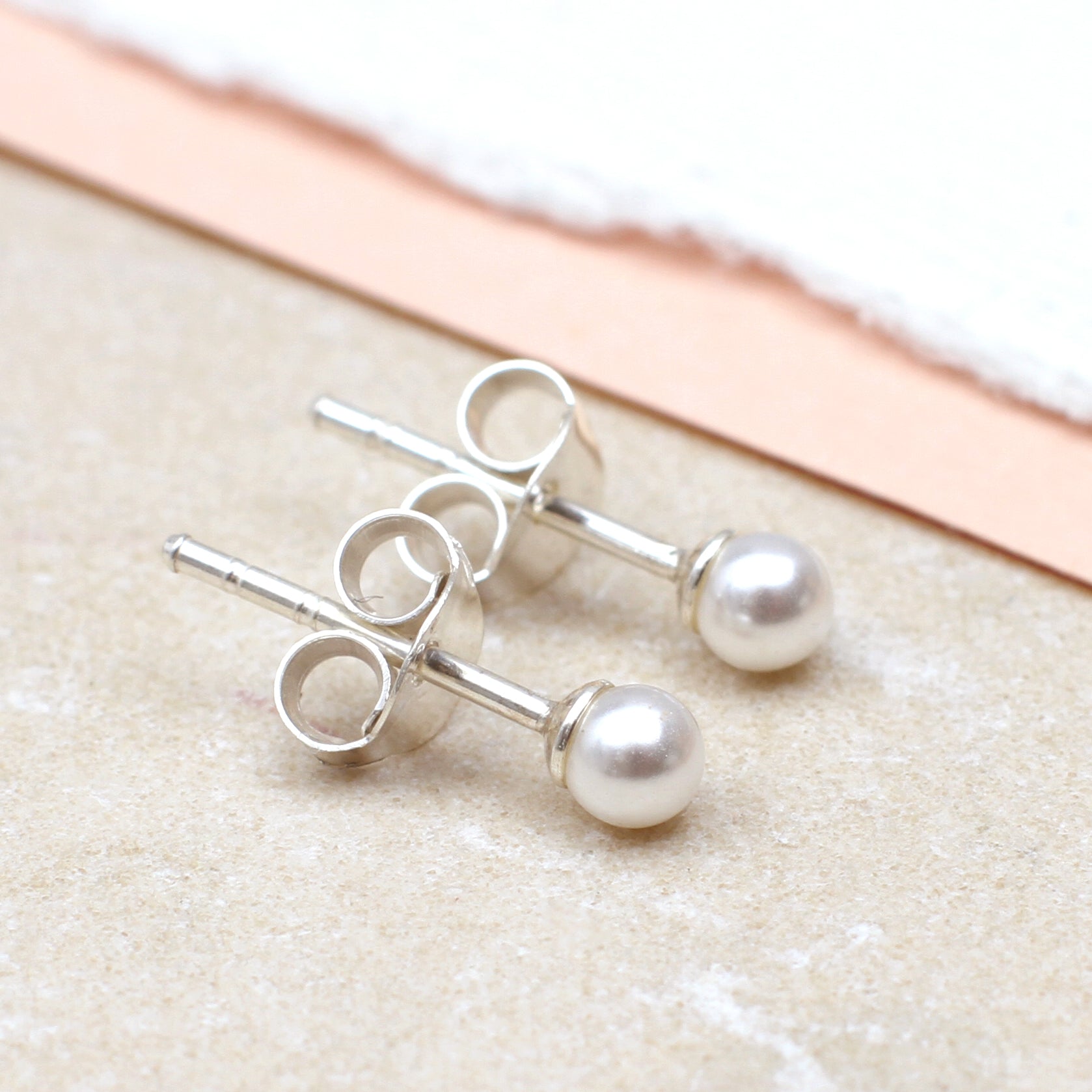 Girl's Pearl & Sterling Silver Earrings