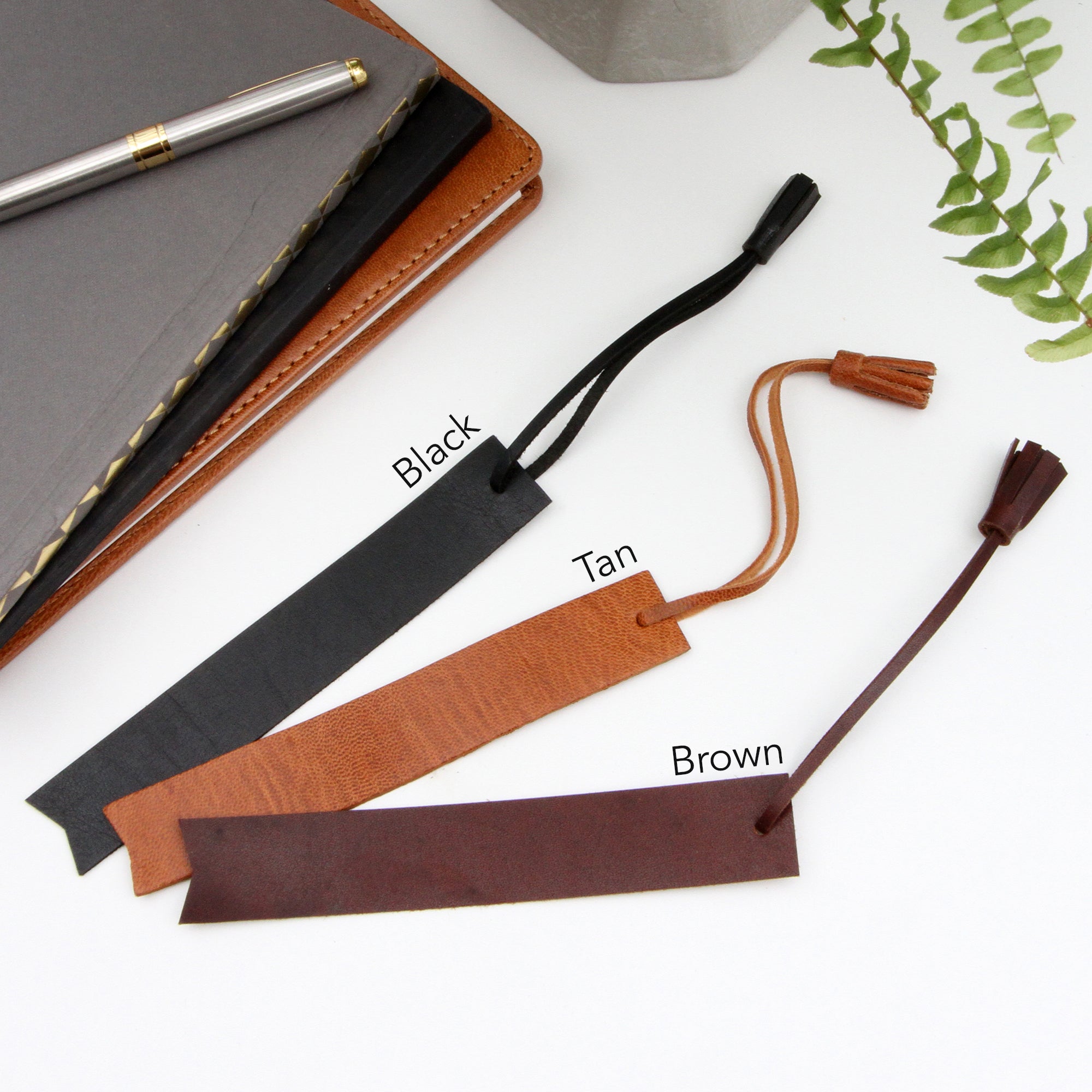 Personalised Antiqued Leather Bookmark