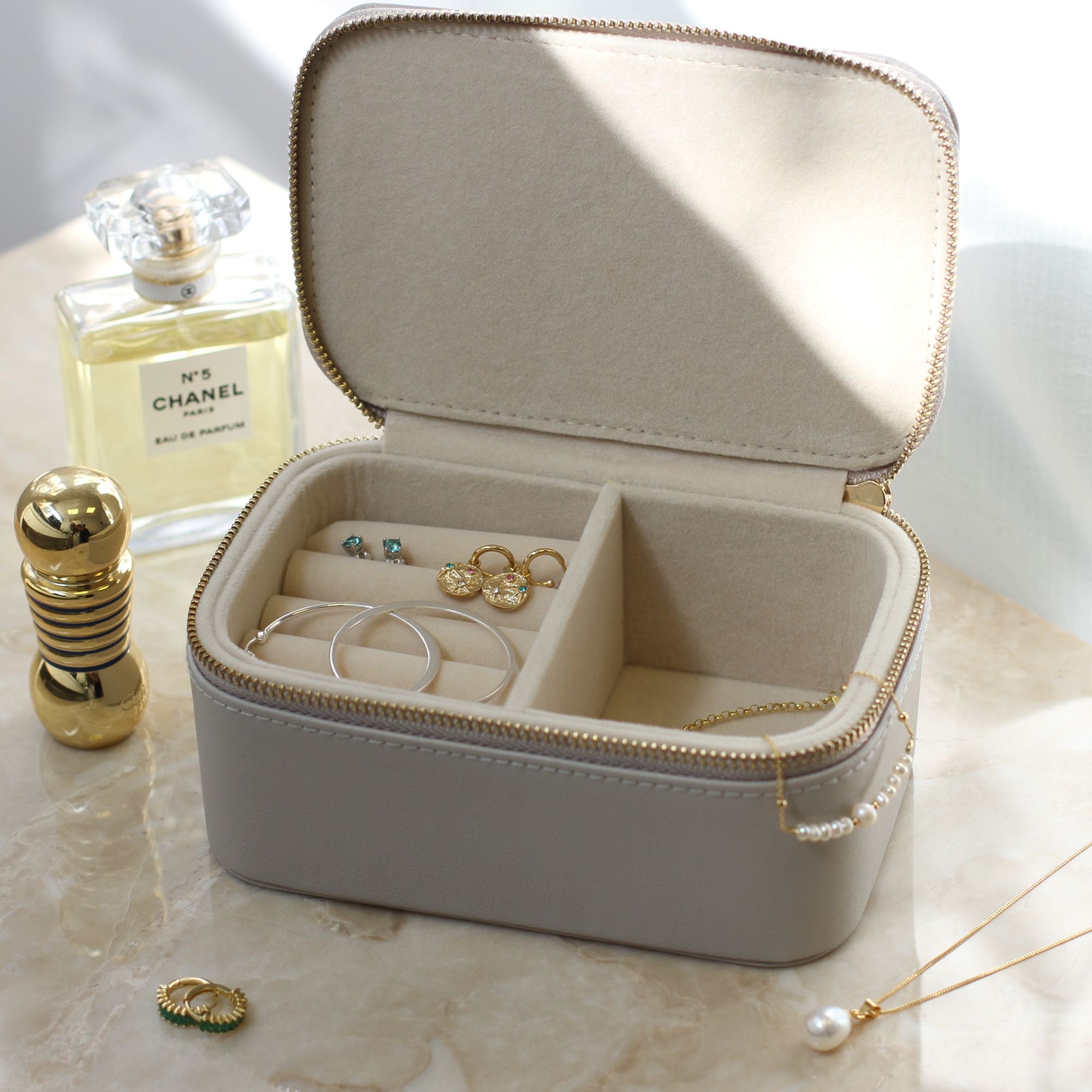 Personalised Vegan Leather Travel Jewellery Box