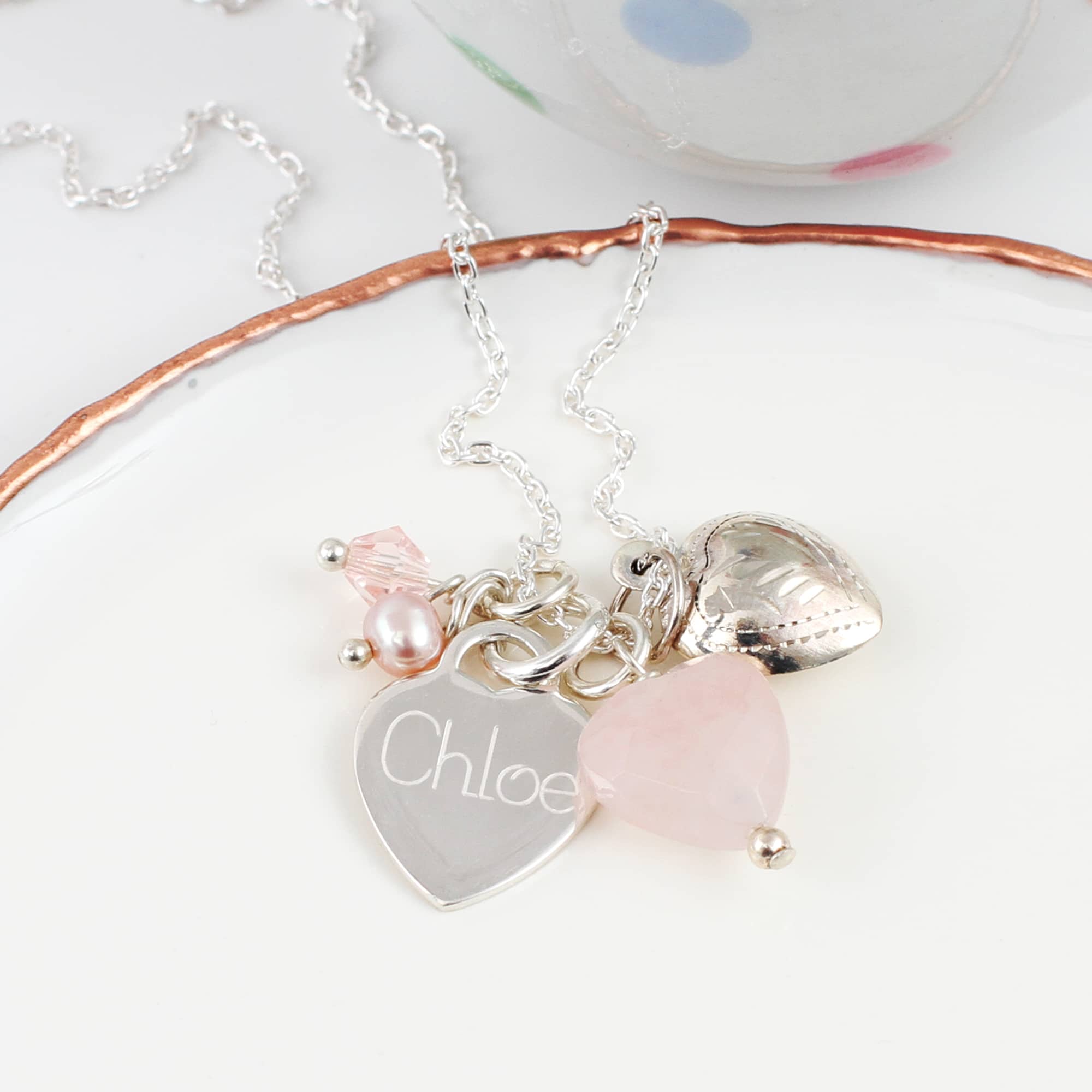 Personalised Sterling Silver Sweetheart Necklace