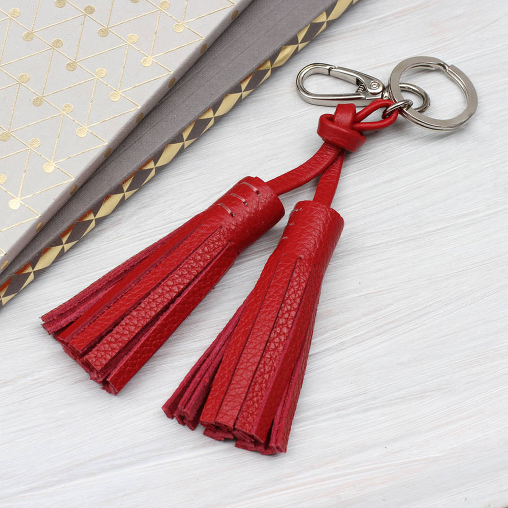 Leather Tassel Keyring