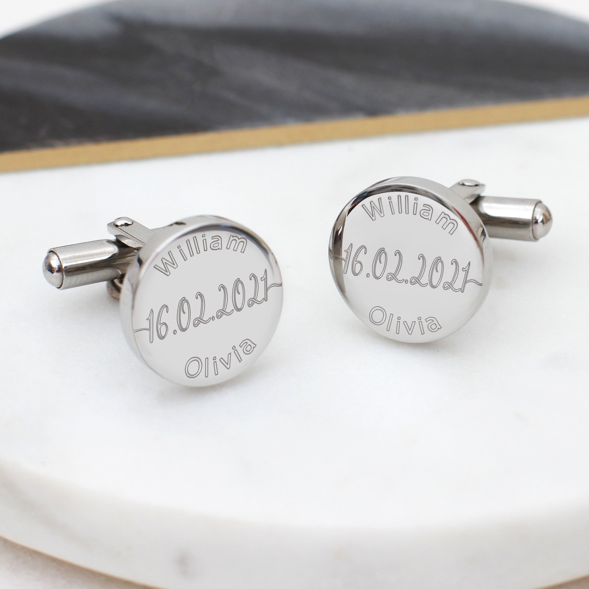 Personalised Wedding Day Cufflinks