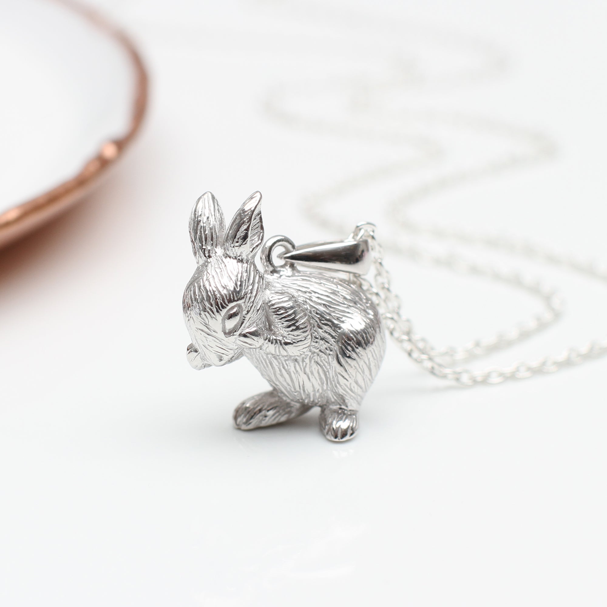 Sterling Silver Tiny Bunny Necklace