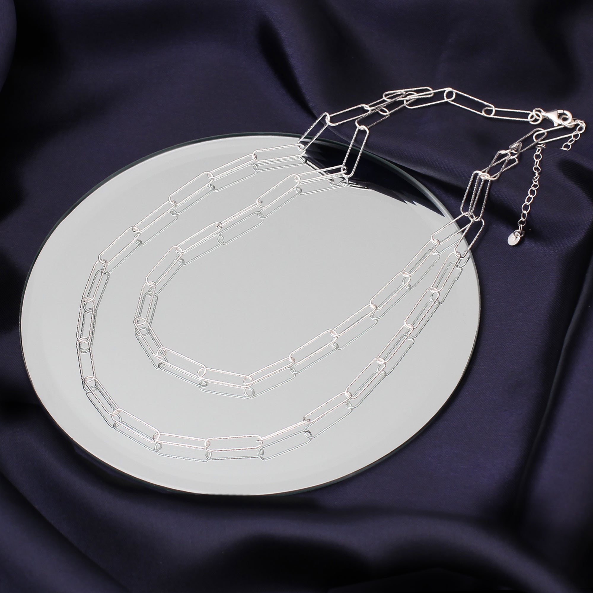 18ct Gold Plated or Sterling Silver Double Chain Necklace