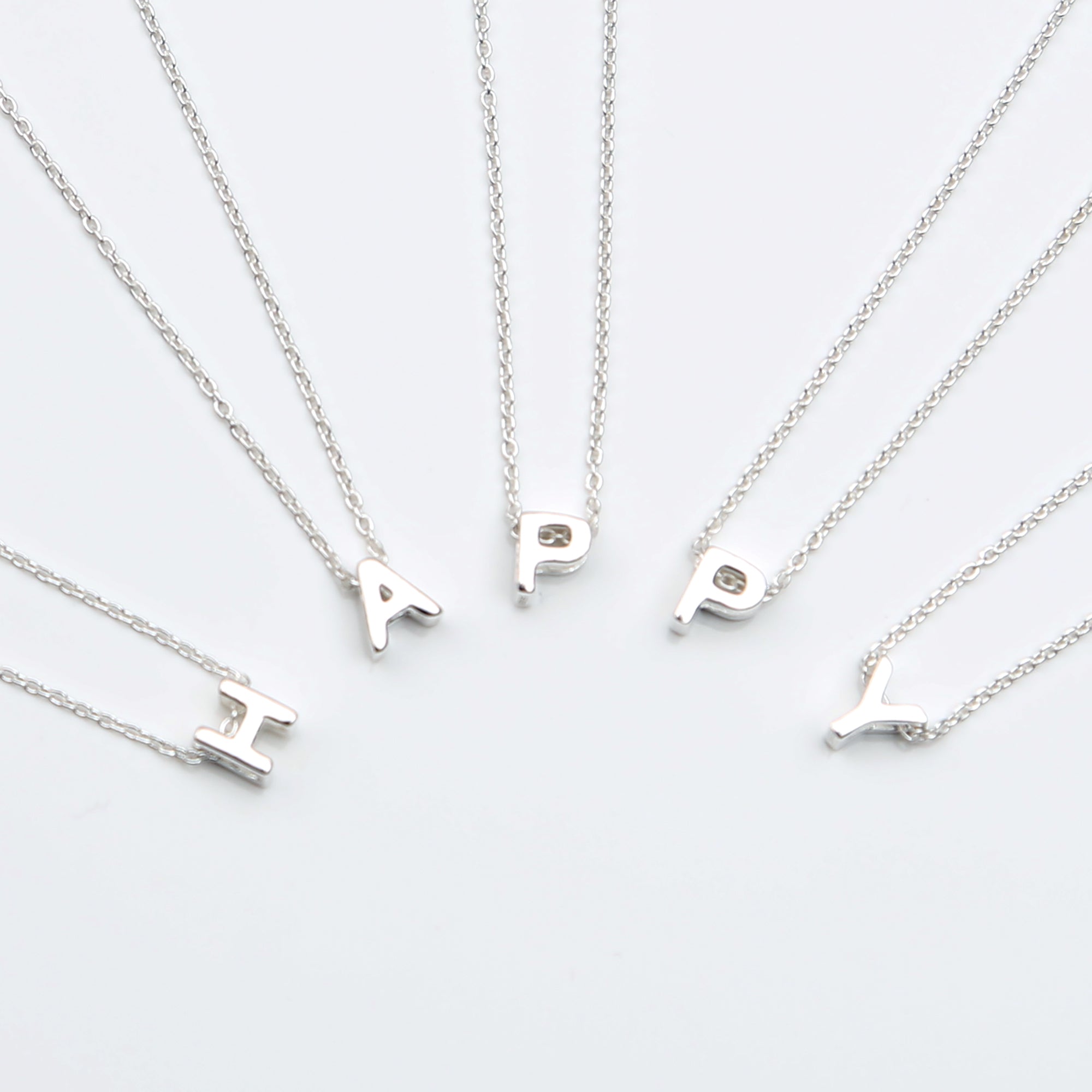 Sterling Silver Floating Mini Initial Necklace