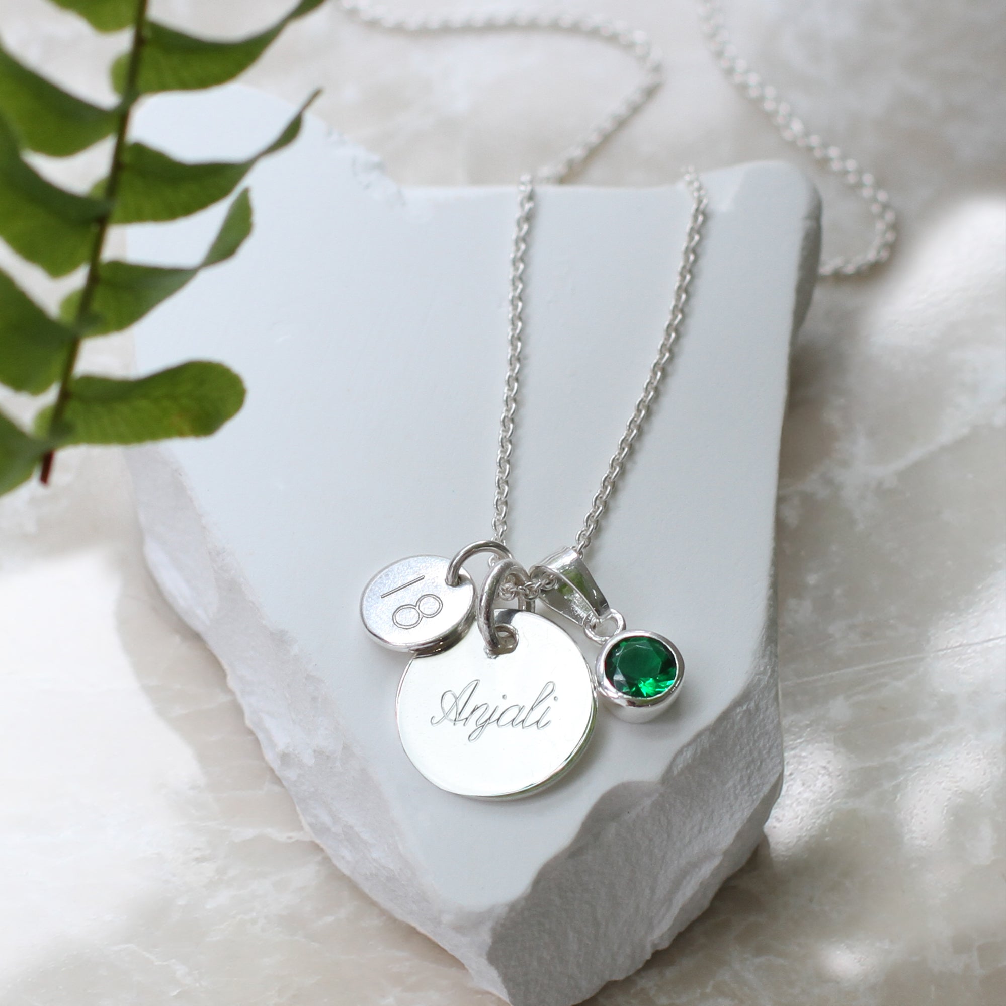 Personalised Gold Or Silver Milestone Birthday Disc Necklace