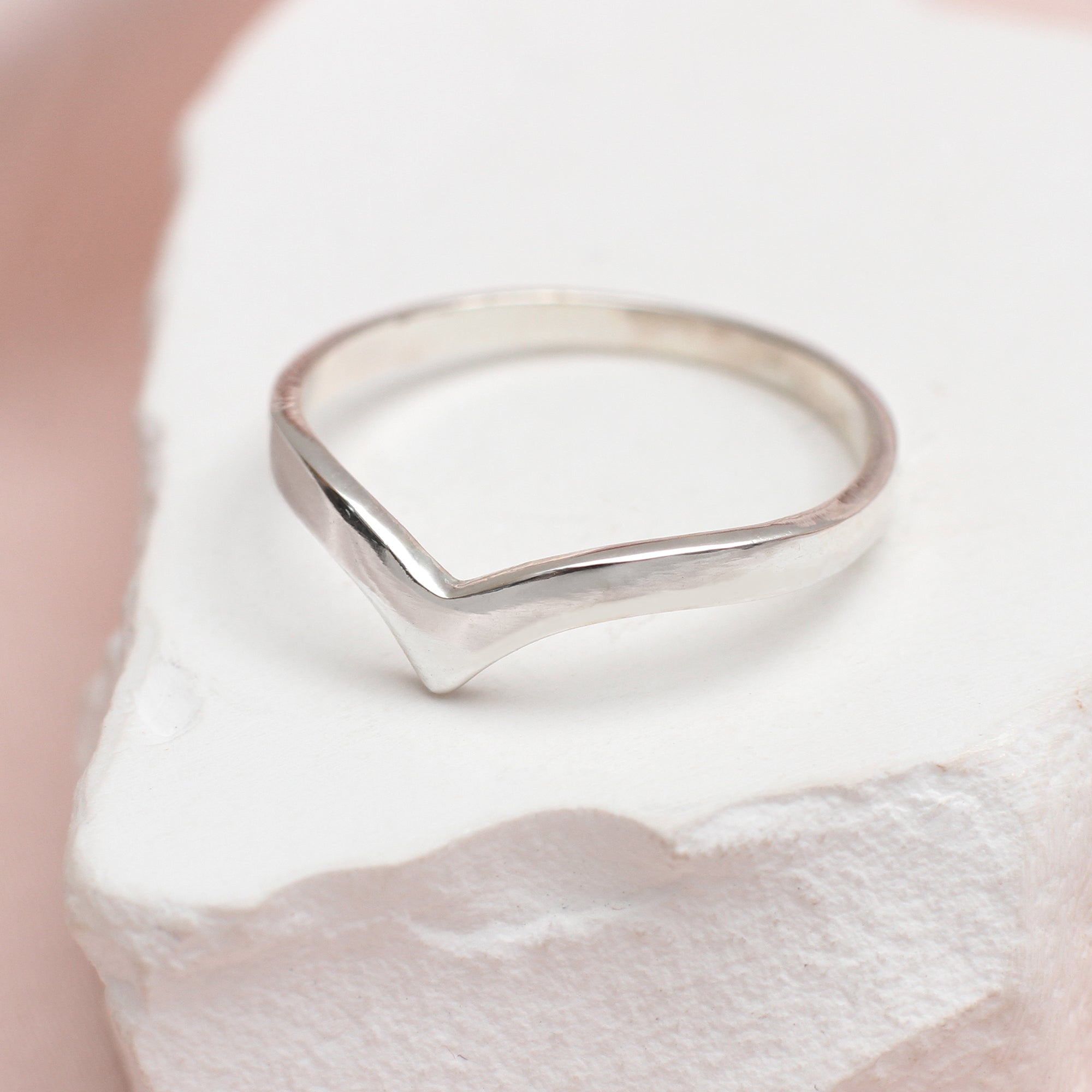 Sterling Silver Slim Wishbone Ring