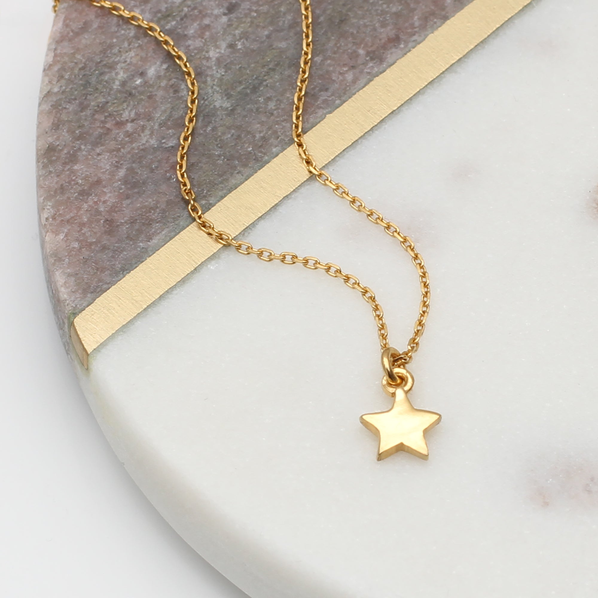 18ct Gold Plated Tiny Star Necklace