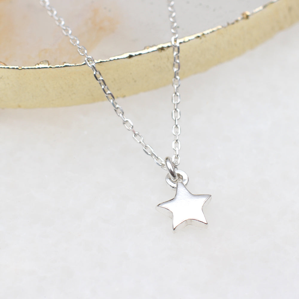 Sterling Silver Tiny Star Necklace