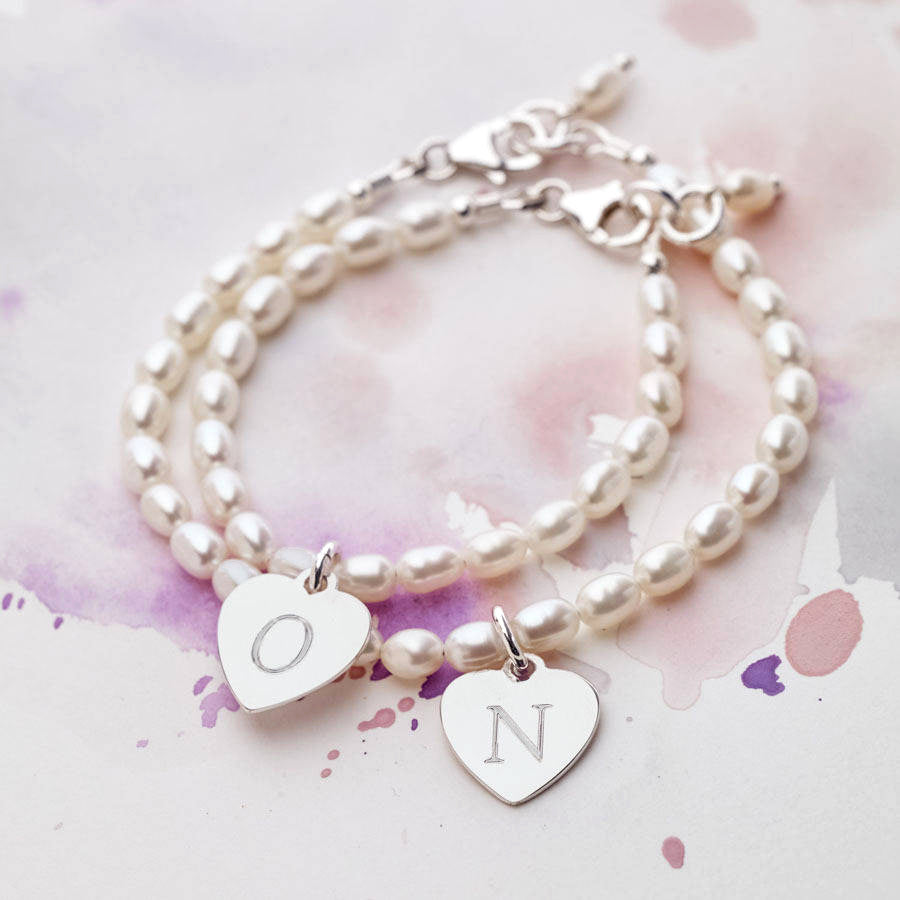 Personalised Mother & Daughter Bracelet Set