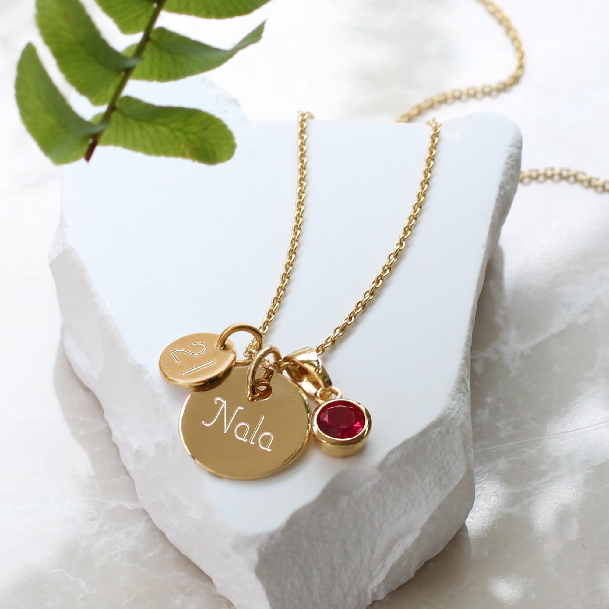 Personalised Gold Or Silver Milestone Birthday Disc Necklace