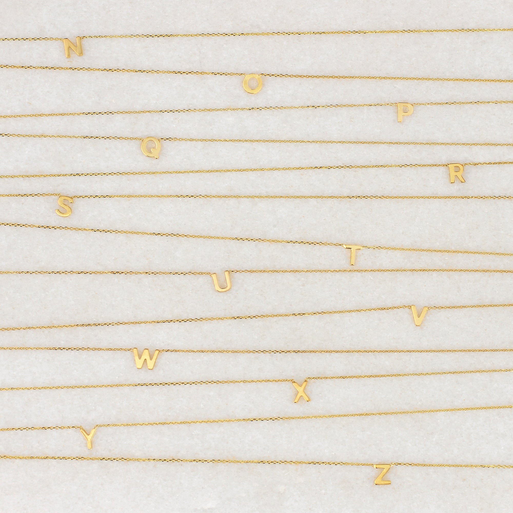 9ct Gold Initial Pendant Necklace