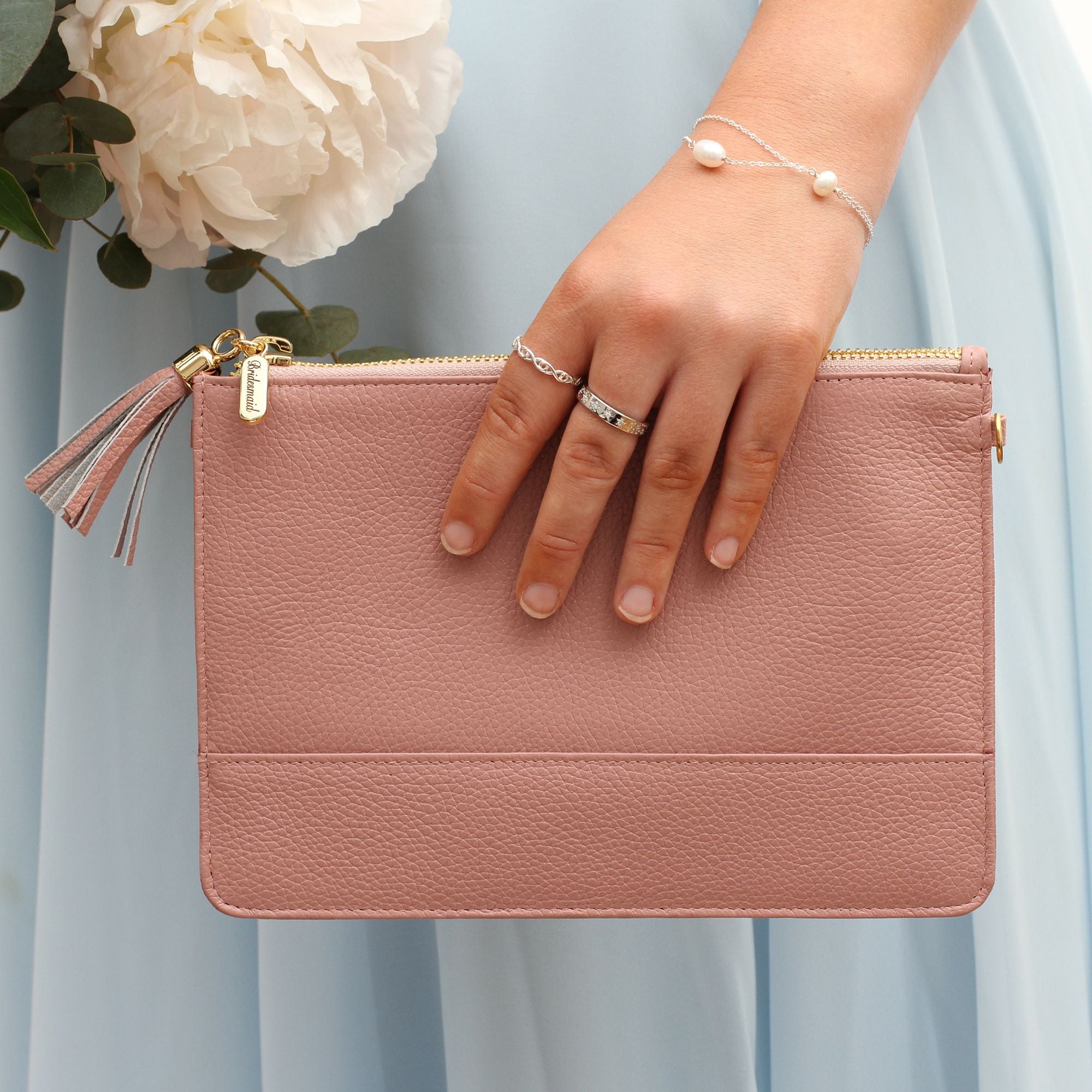 Luxury Leather Personalised Bridesmaid Bag