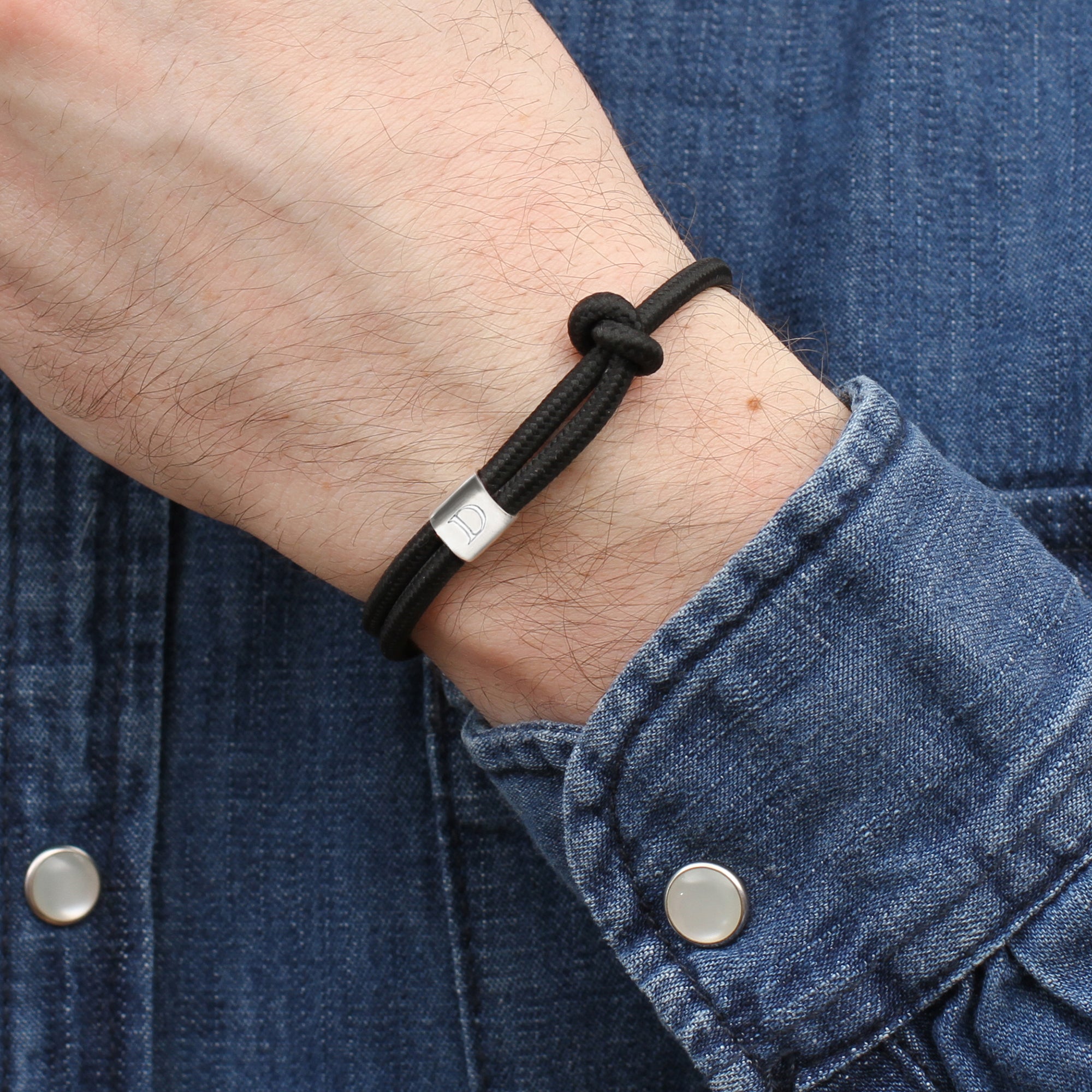 Personalised Stainless Steel Initial Bead Bracelet