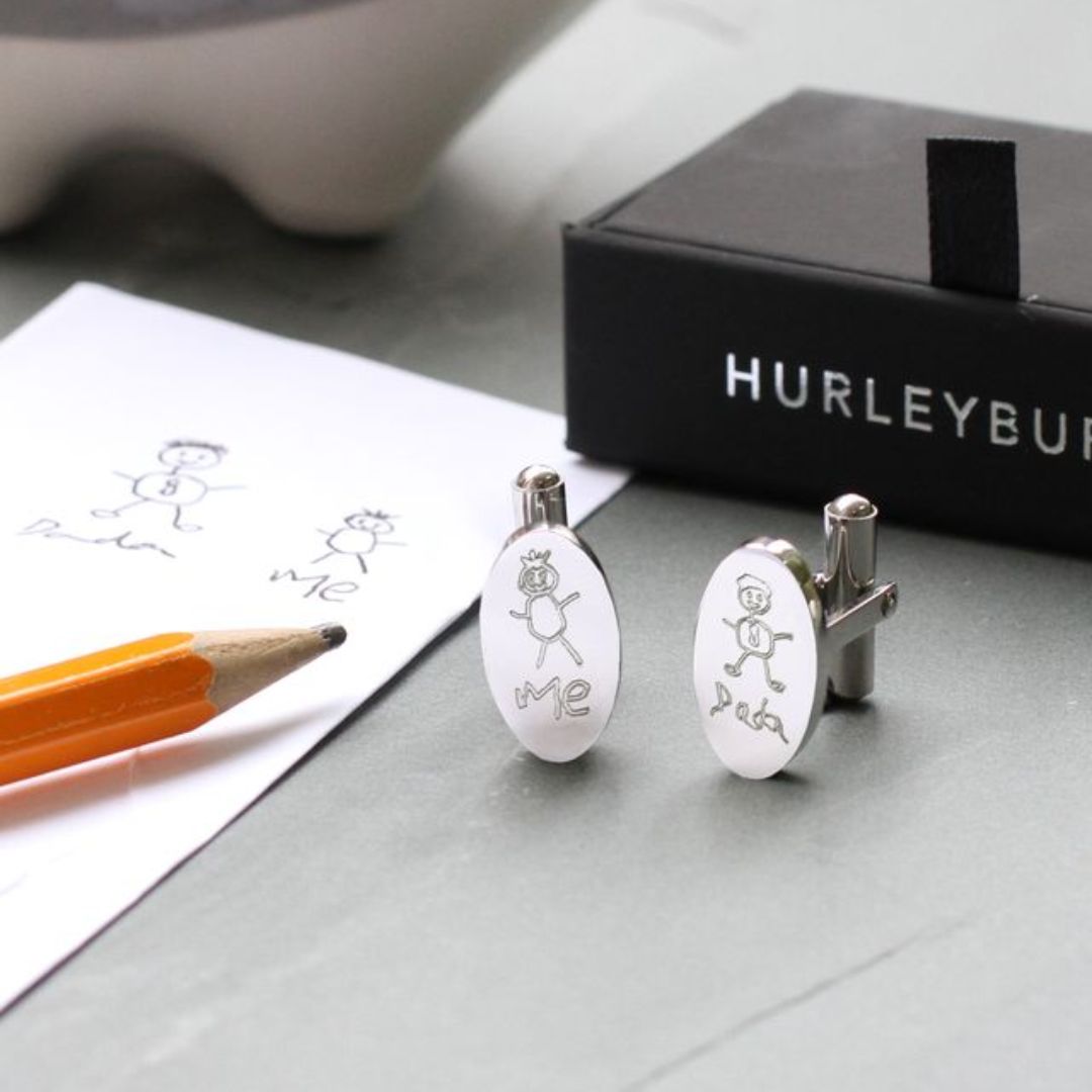 I've Drawn My Daddy Personalised Cufflinks