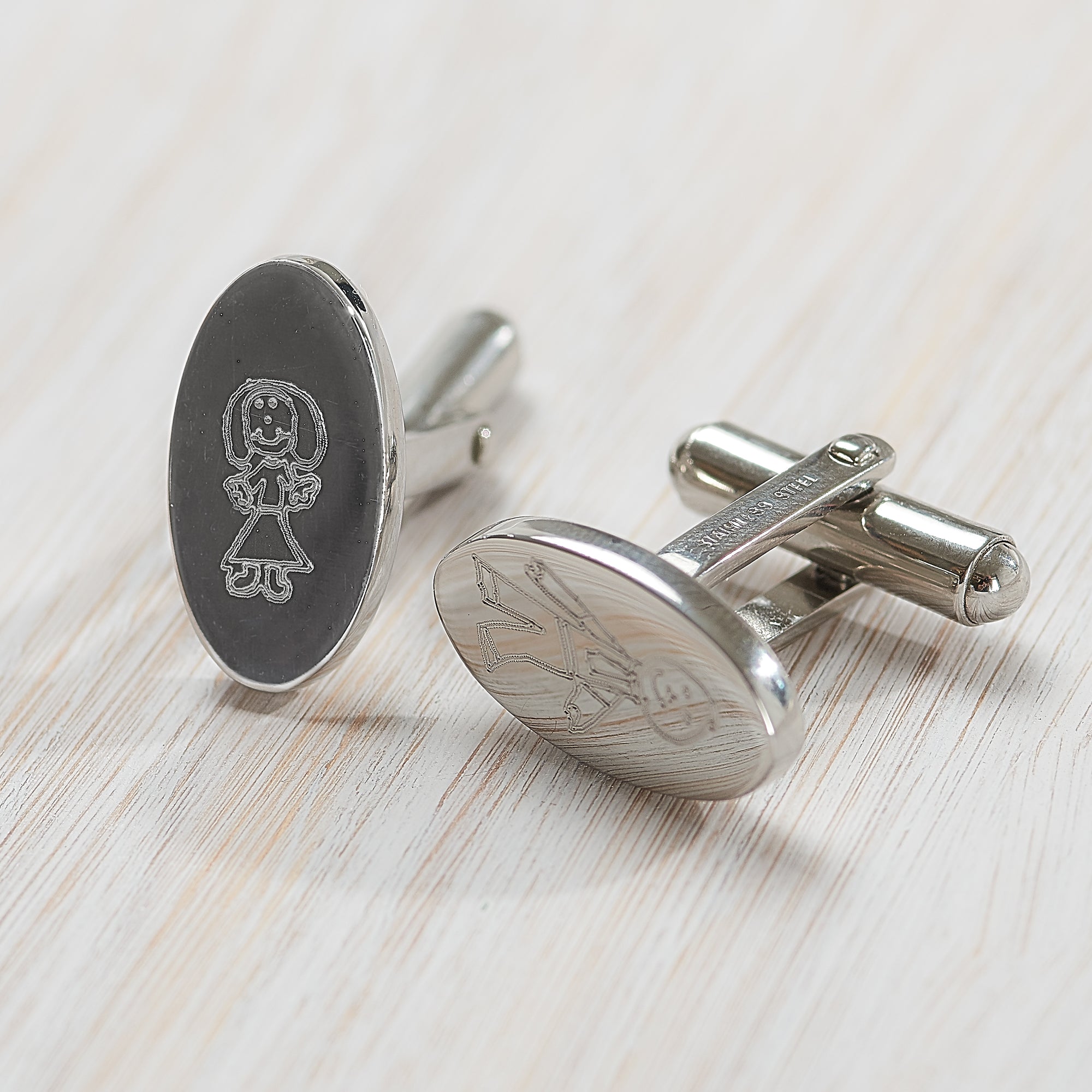 I've Drawn My Daddy Personalised Cufflinks
